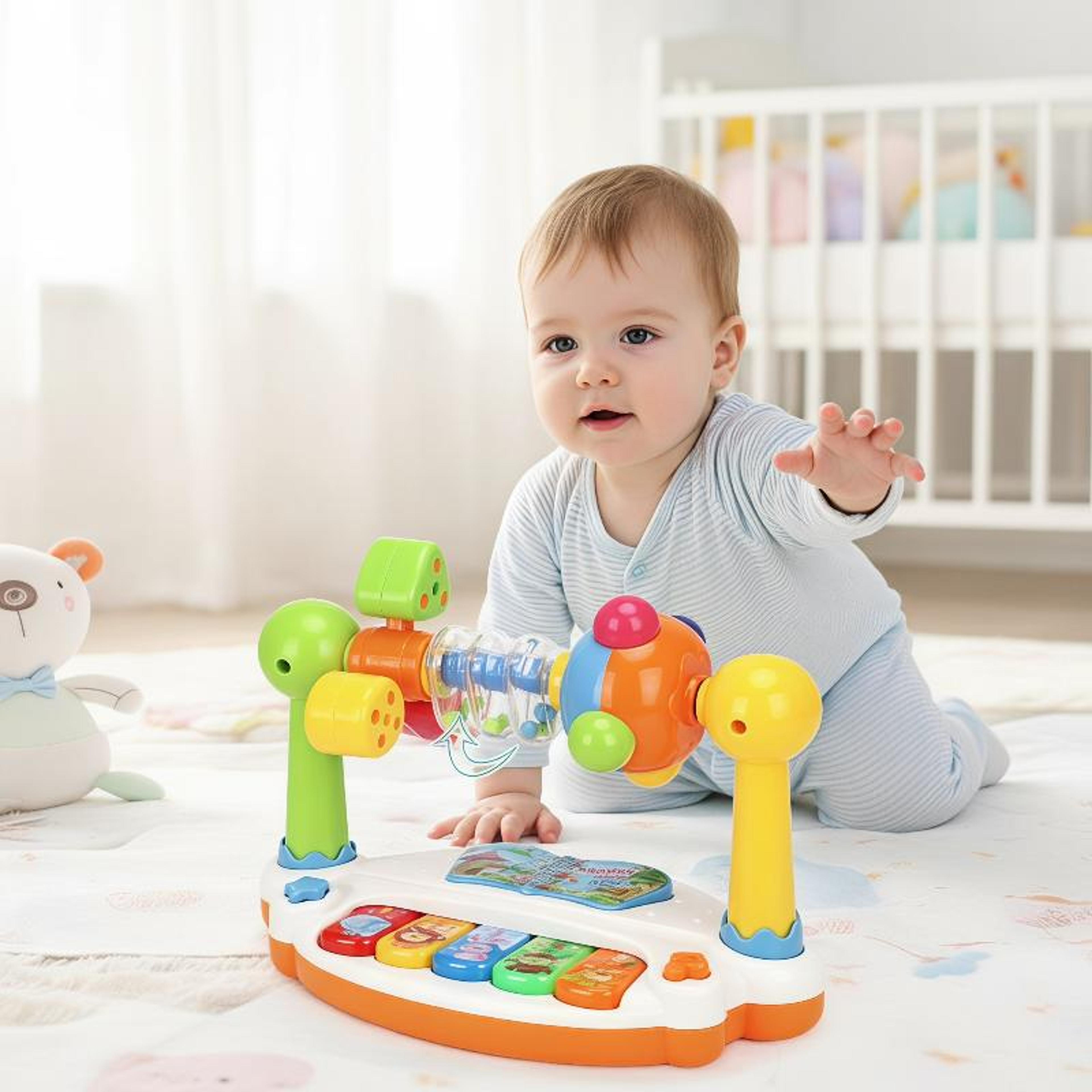 baby musical piano with ferris wheel interactive early learning toy for infants 6+ months