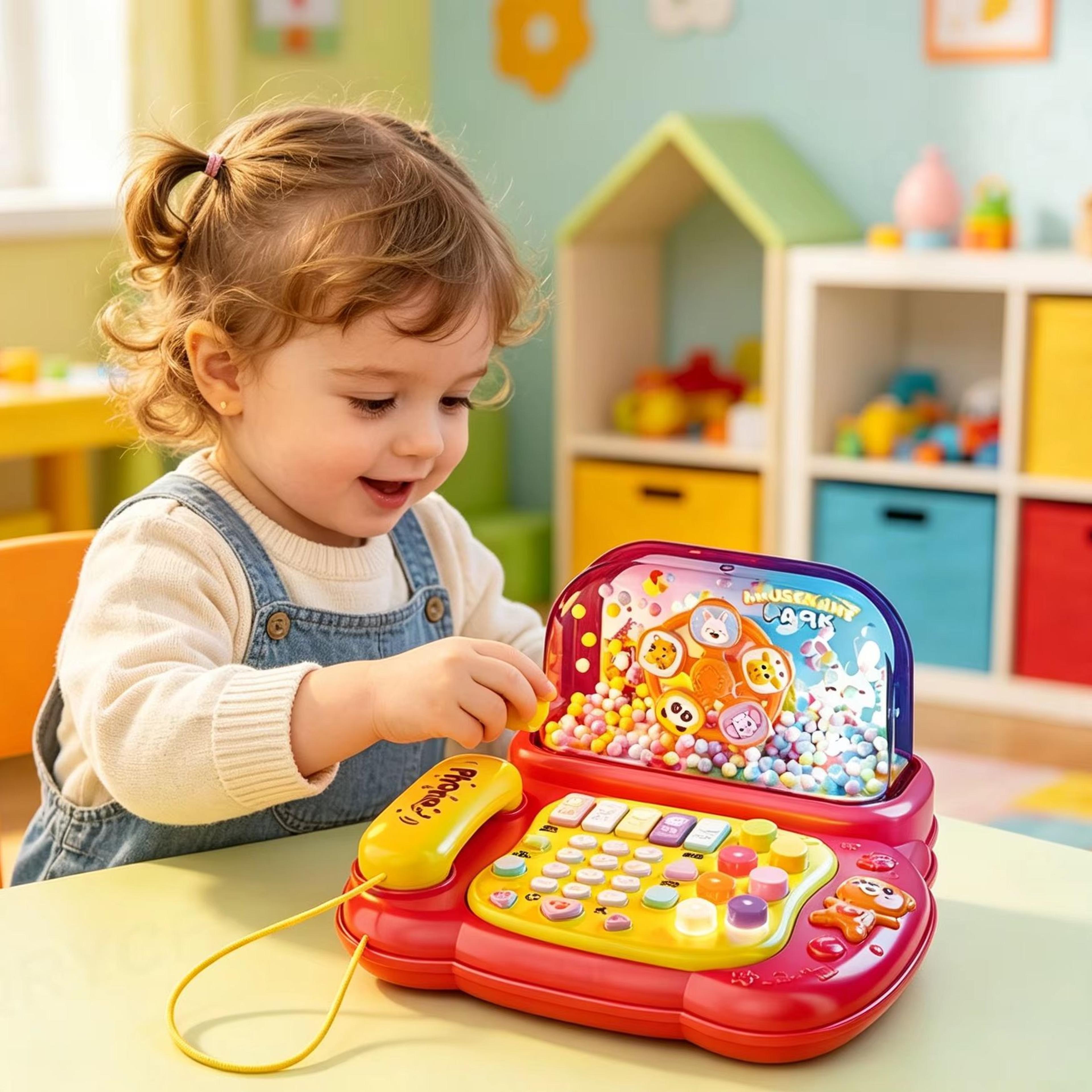 musical baby phone toy with piano keys & lights interactive educational toy for toddlers