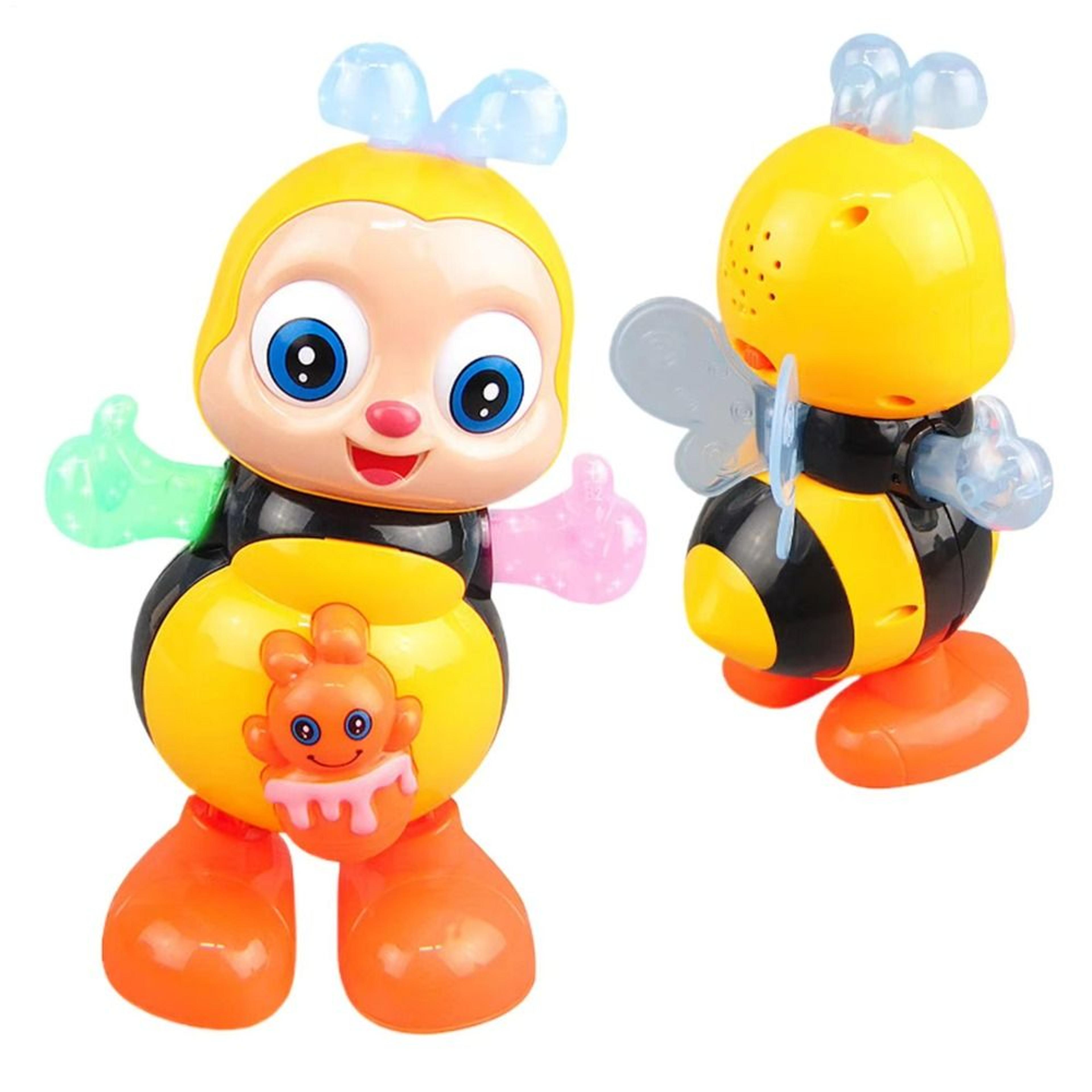 interactive dancing bee toy with music, lights & motion for toddlers and kids