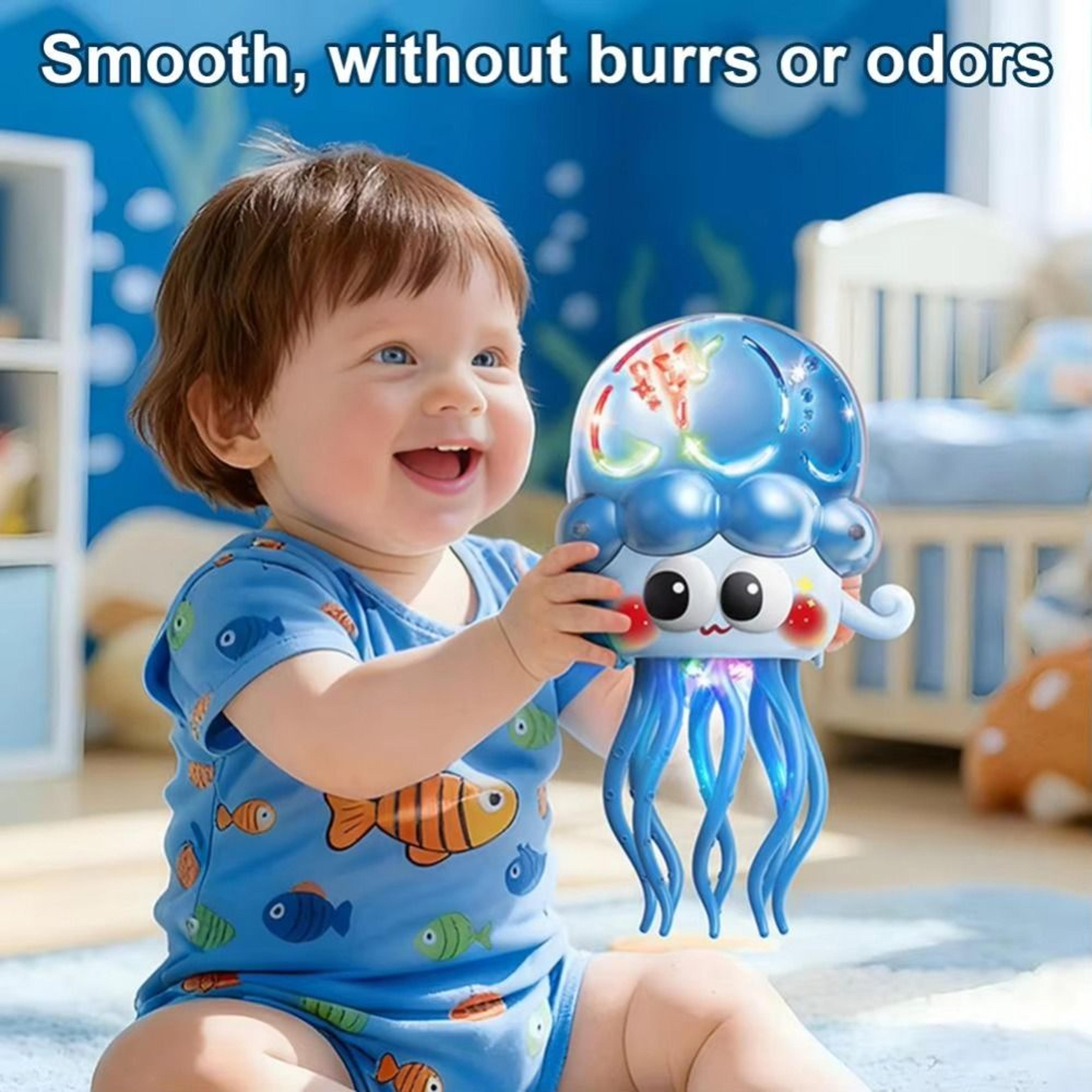 interactive dancing octopus toy with music, lights & crawling motion for toddlers
