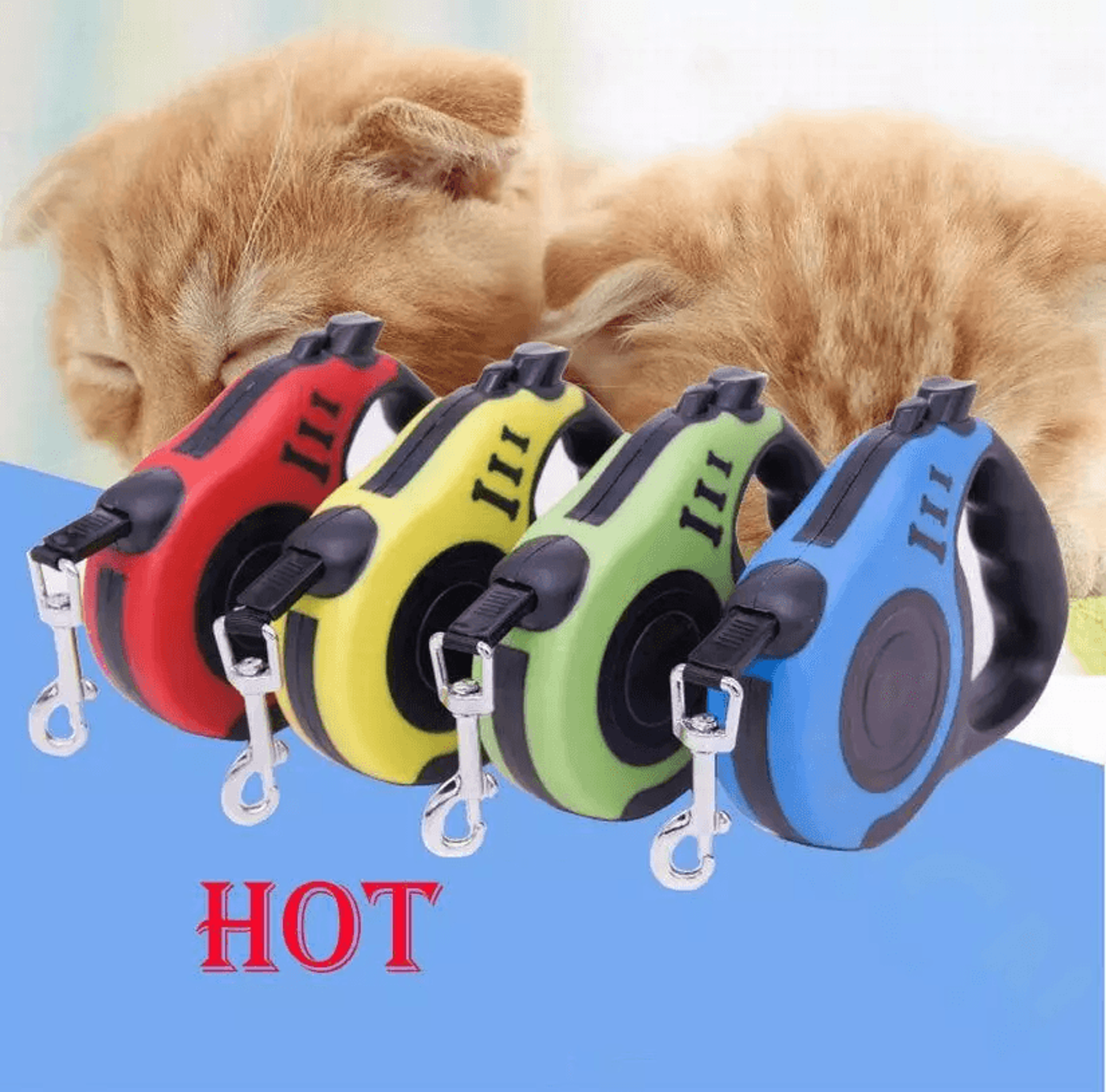 16.5ft automatic retractable dog leash with lock durable tangle-free pet collar walking lead for medium & large dogs