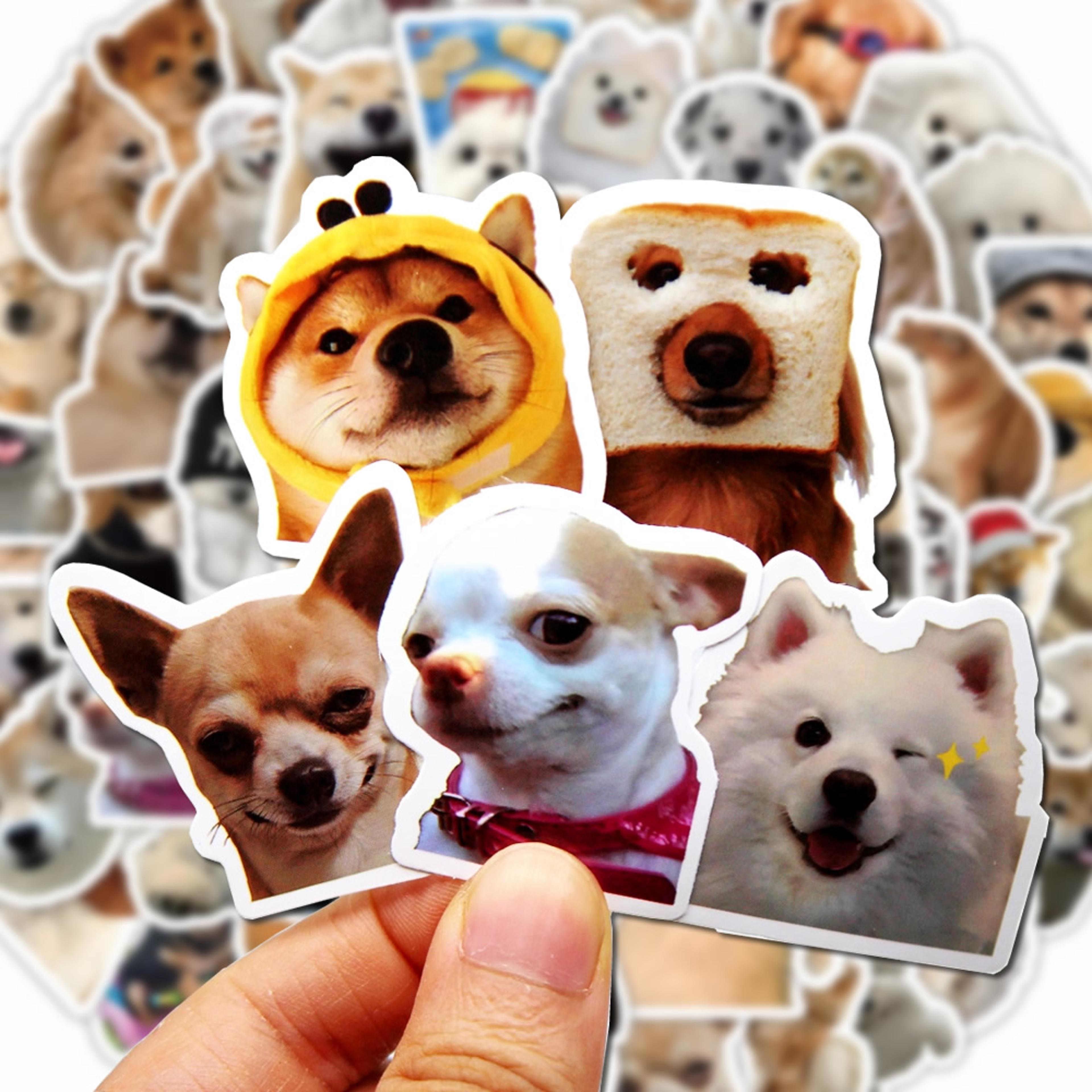 funny dog stickers pack cute cartoon puppy decals for laptop, phone & more