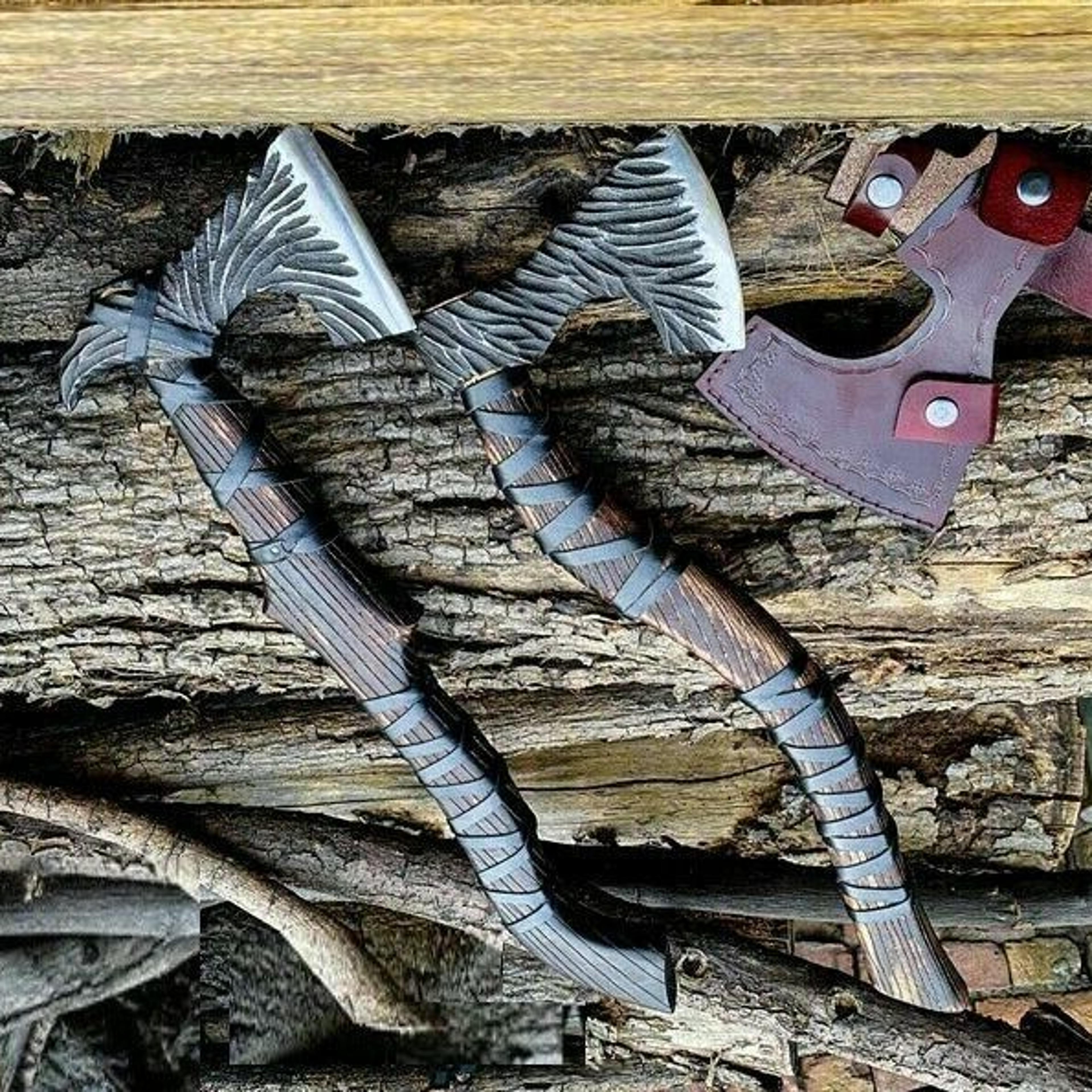 hand forged carbon steel ashwood handle viking tomahawk hatchet axes