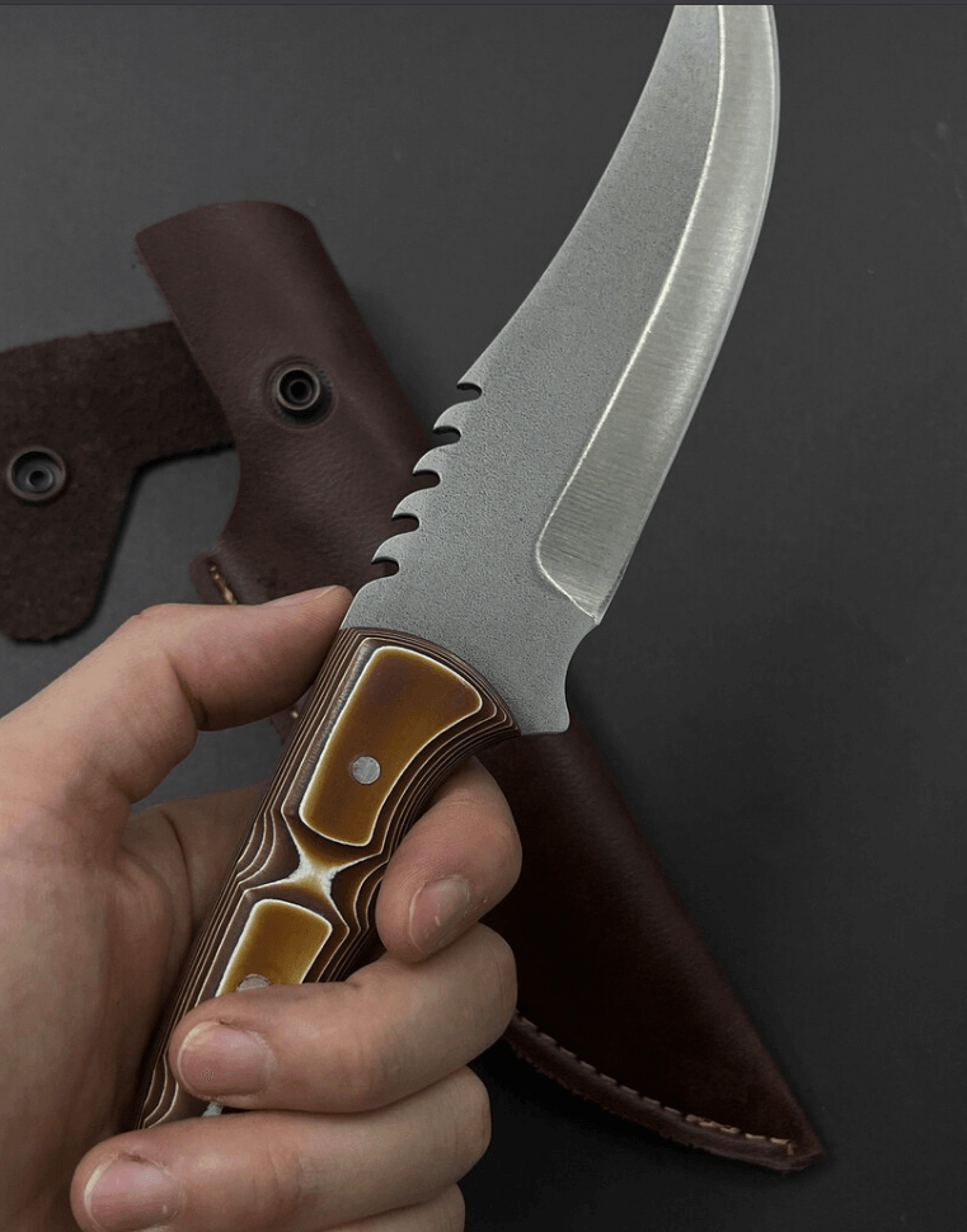 handmade werzalit viking bushcraft knife | engraved 4116 stainless steel blade | 10.6 outdoor survival knife