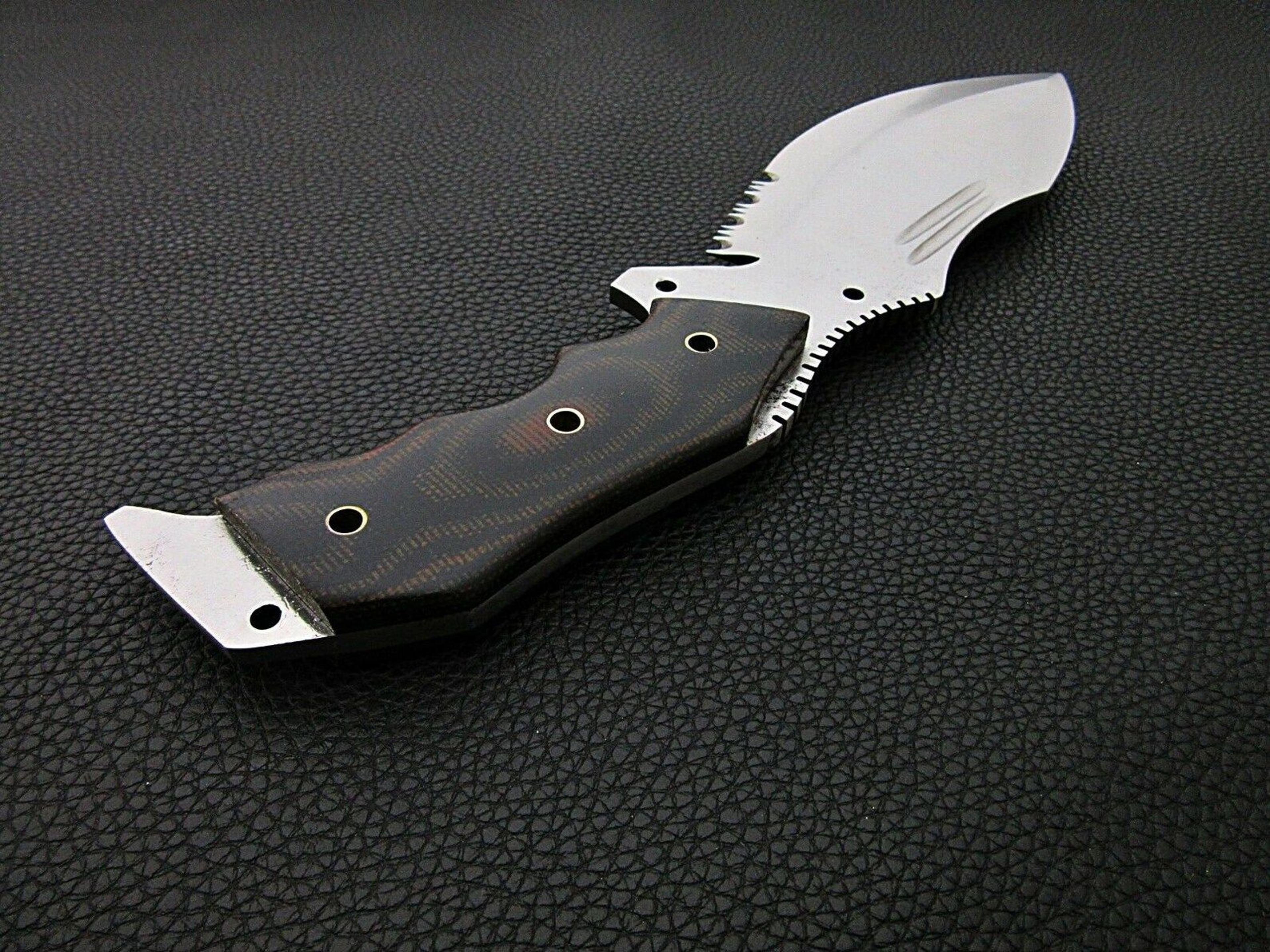 handmade tactical hunting knife with stainless steel fixed blade | survival bushcraft edc knife
