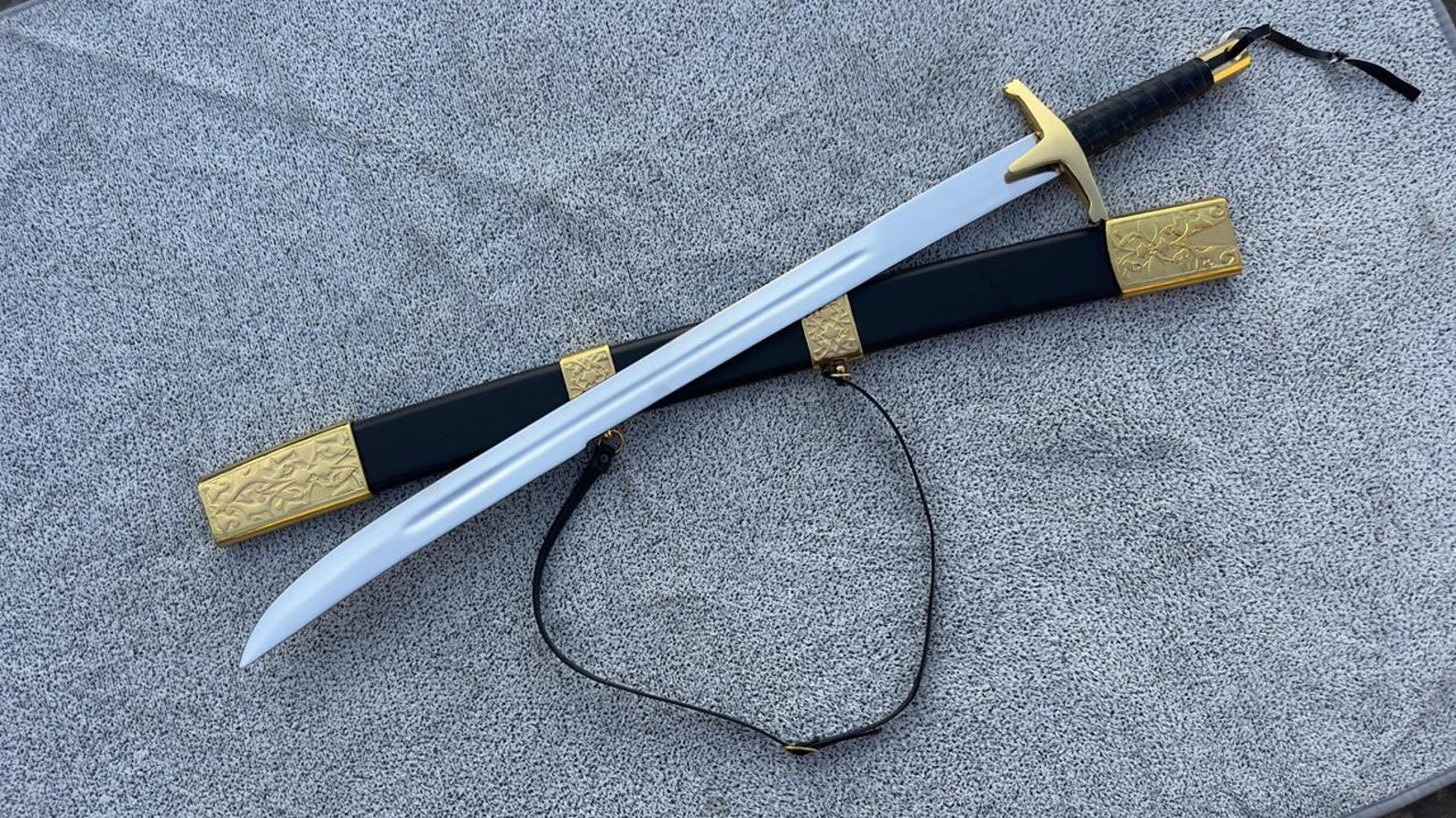 premium turkish dirilis ertugrul sword with scabbard historical collector gift | ertugrul sword gift for him