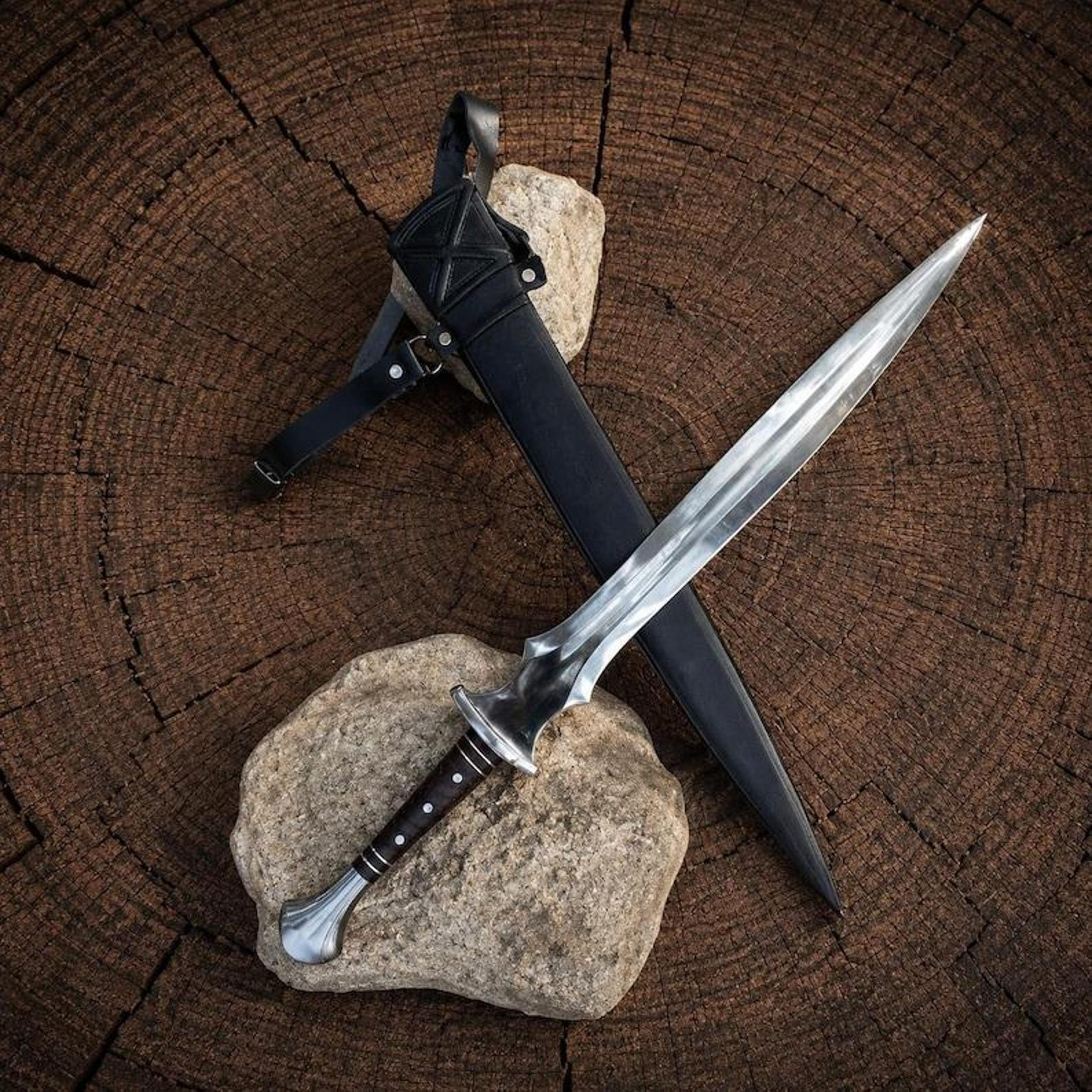handcrafted high carbon steel gladius sword with hardwood handle & leather scabbard – roman legion collector display swo