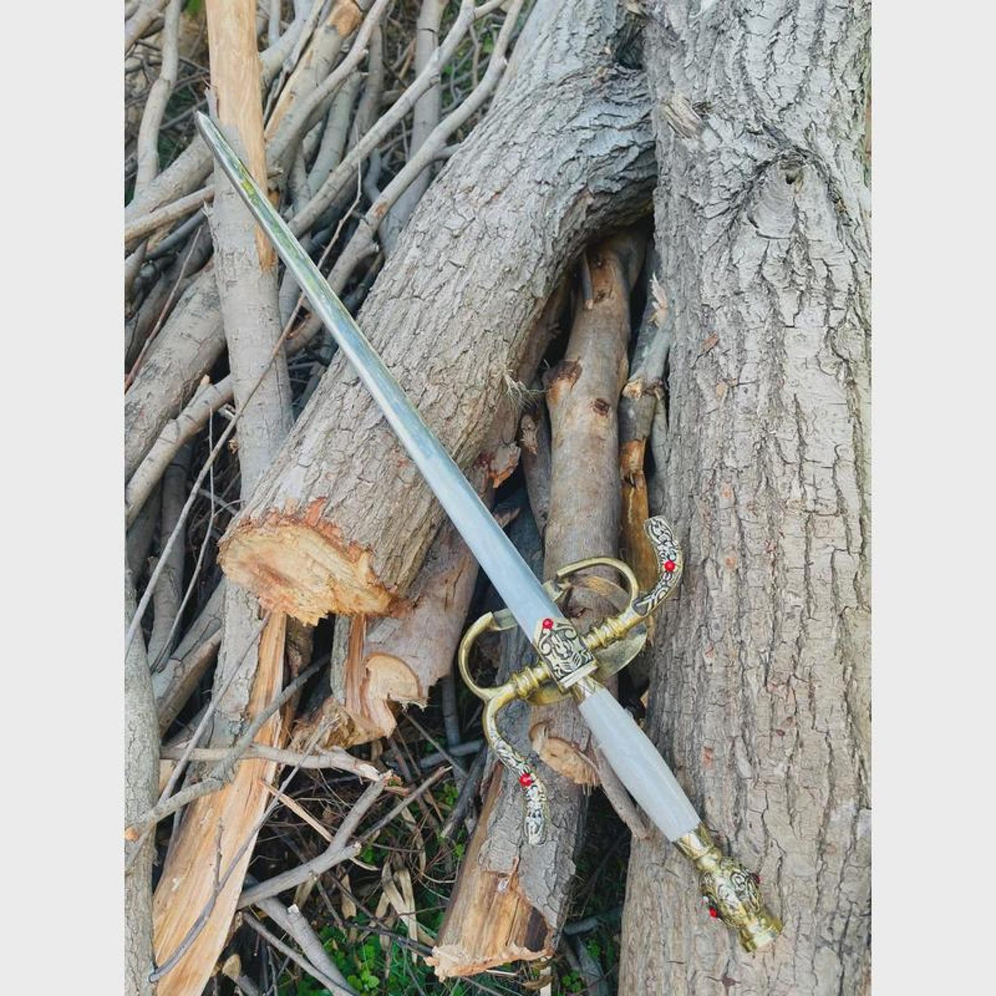 hand forged highlander sword toledo salamanca replica with scabbard gift for collectors