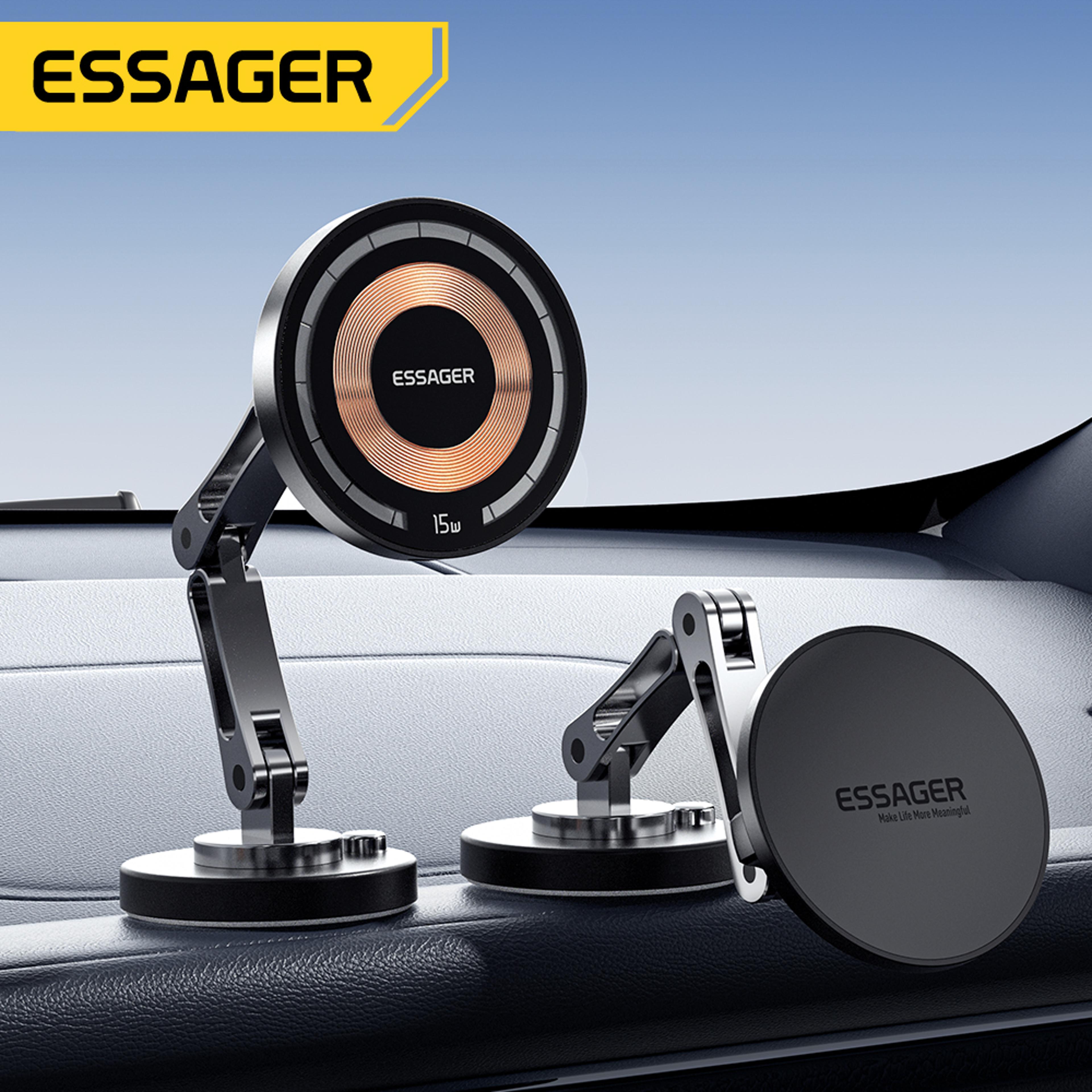 15w magnetic wireless car charger, easy paste mount stand & phone holder for iphone 15/14/13 pro max