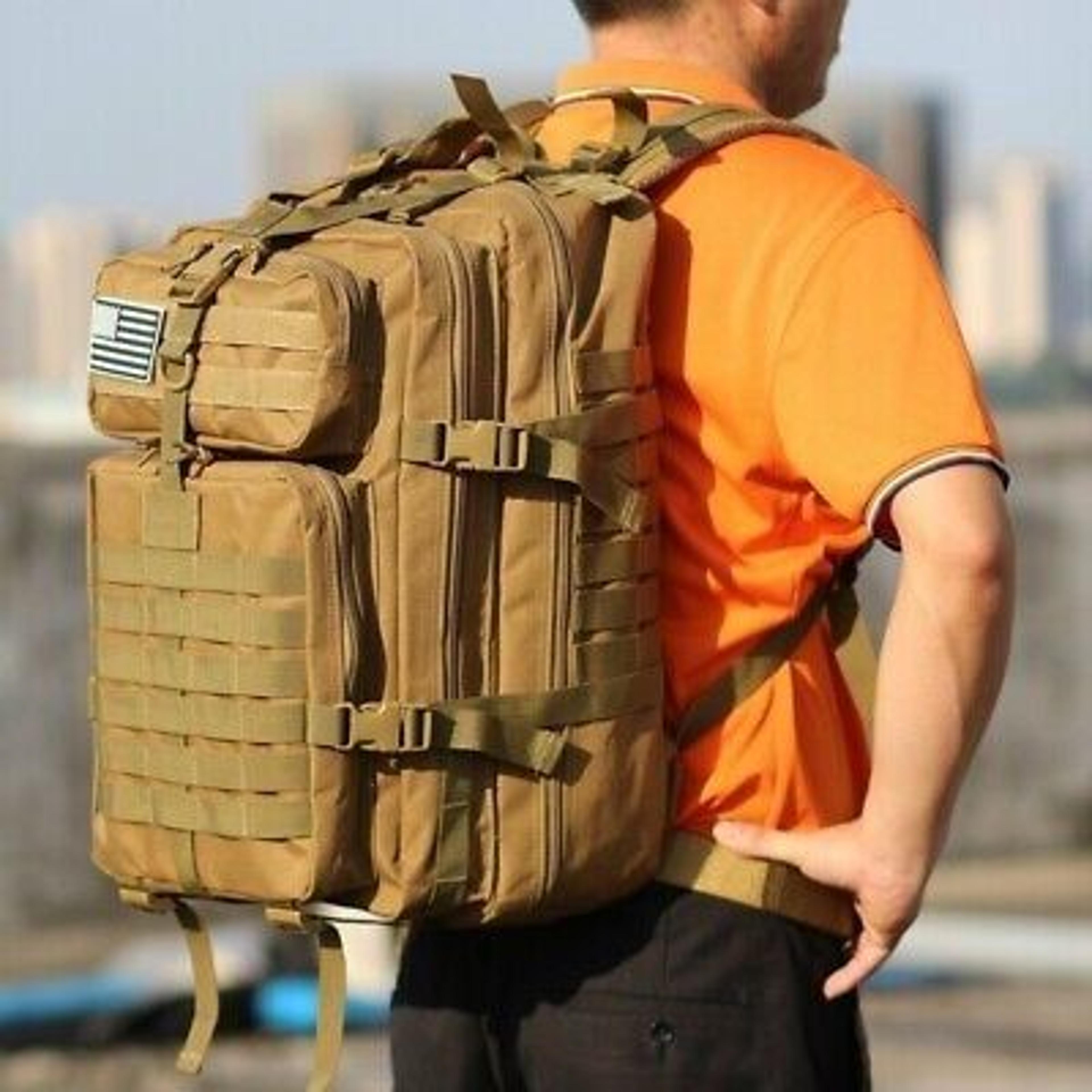 durable 3p tactical hiking backpack, waterproof travel & hunting storage bag for outdoor enthusiasts