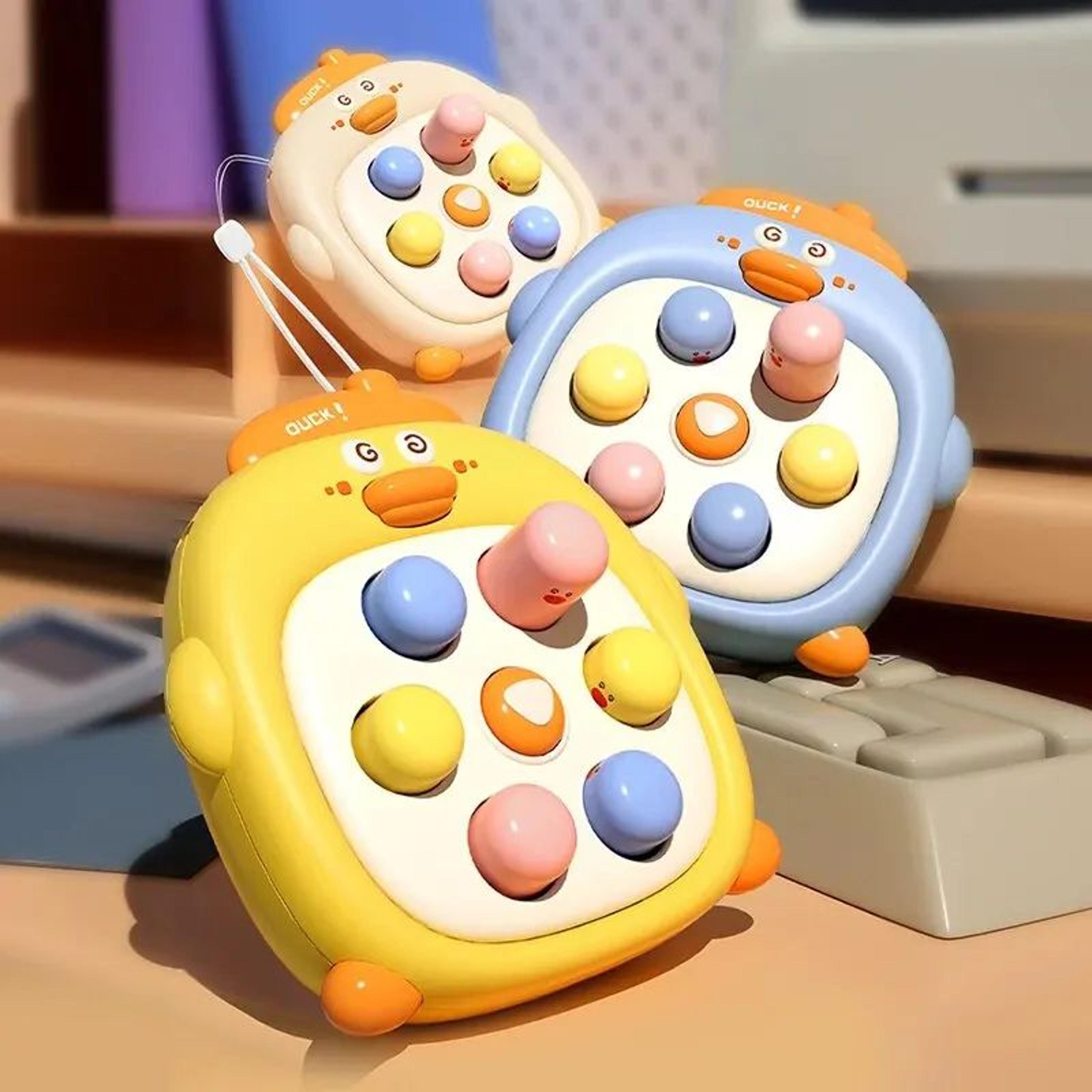 mini whack-a-mole toy, hand-eye coordination educational game with pinch finger decompression, random color design
