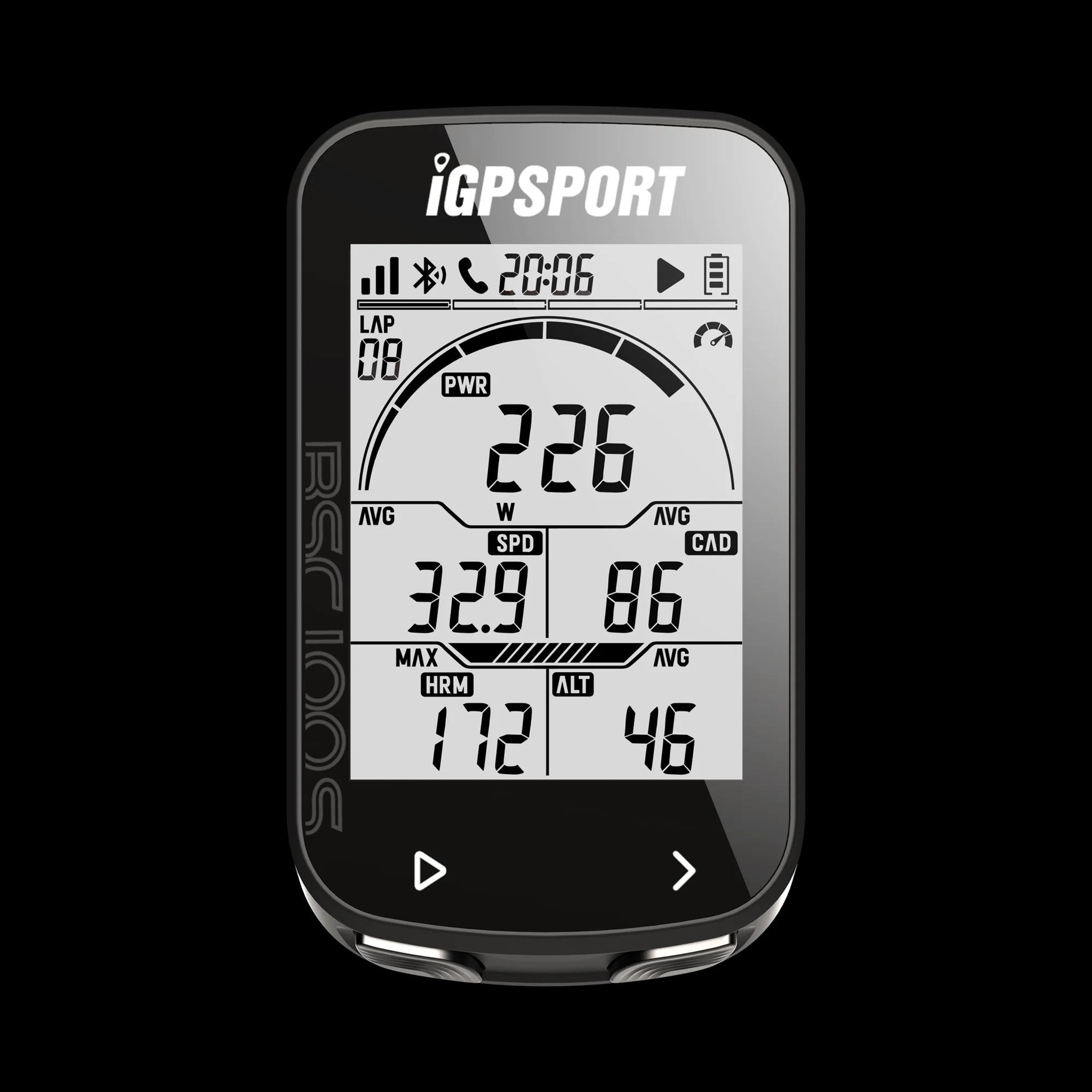 bsc100s gps bike computer – wireless speedometer, cycling odometer & digital stopwatch for bicycles