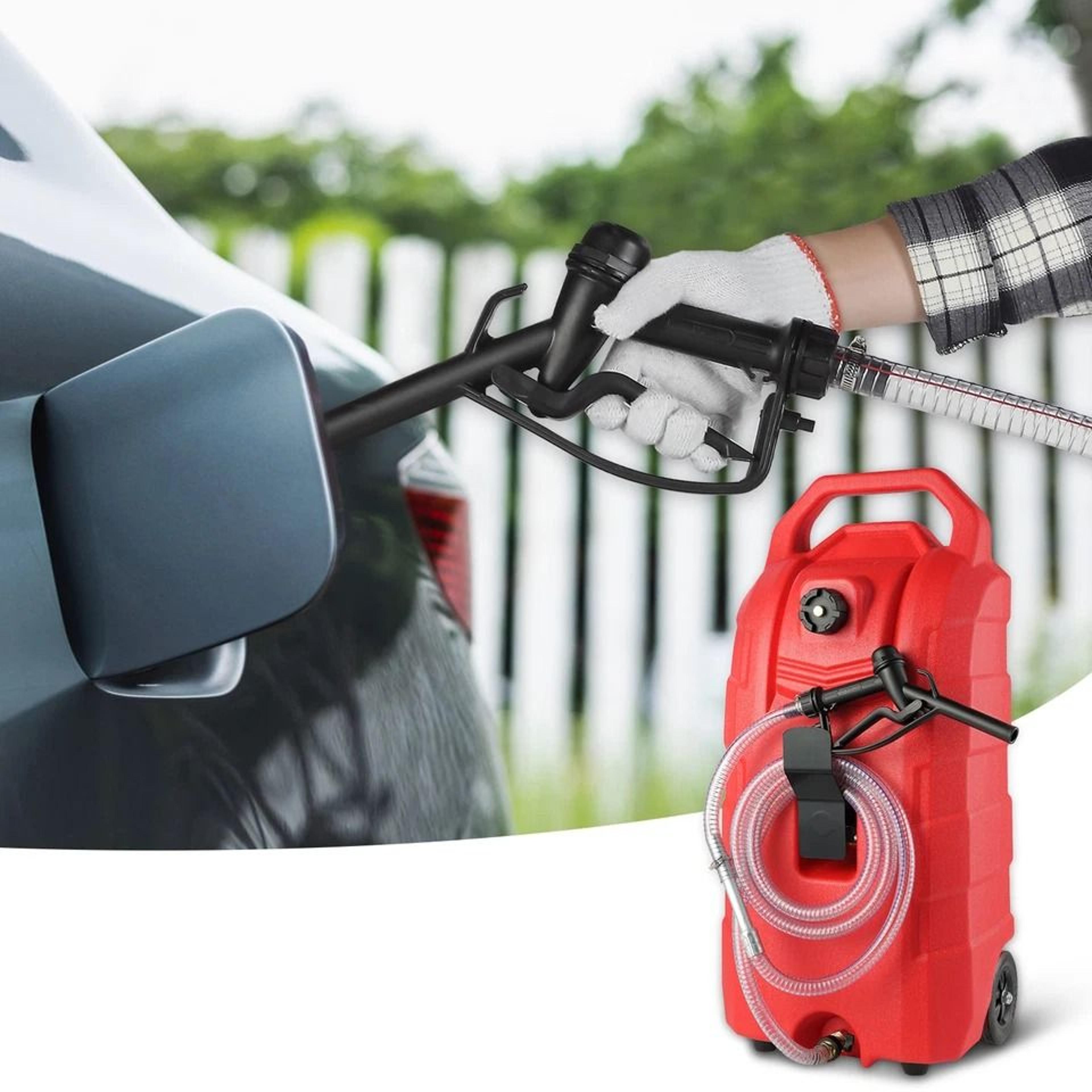 heavy-duty 16 gallon portable gas tank, fuel caddy with fast 7.8l/min gravity flow
