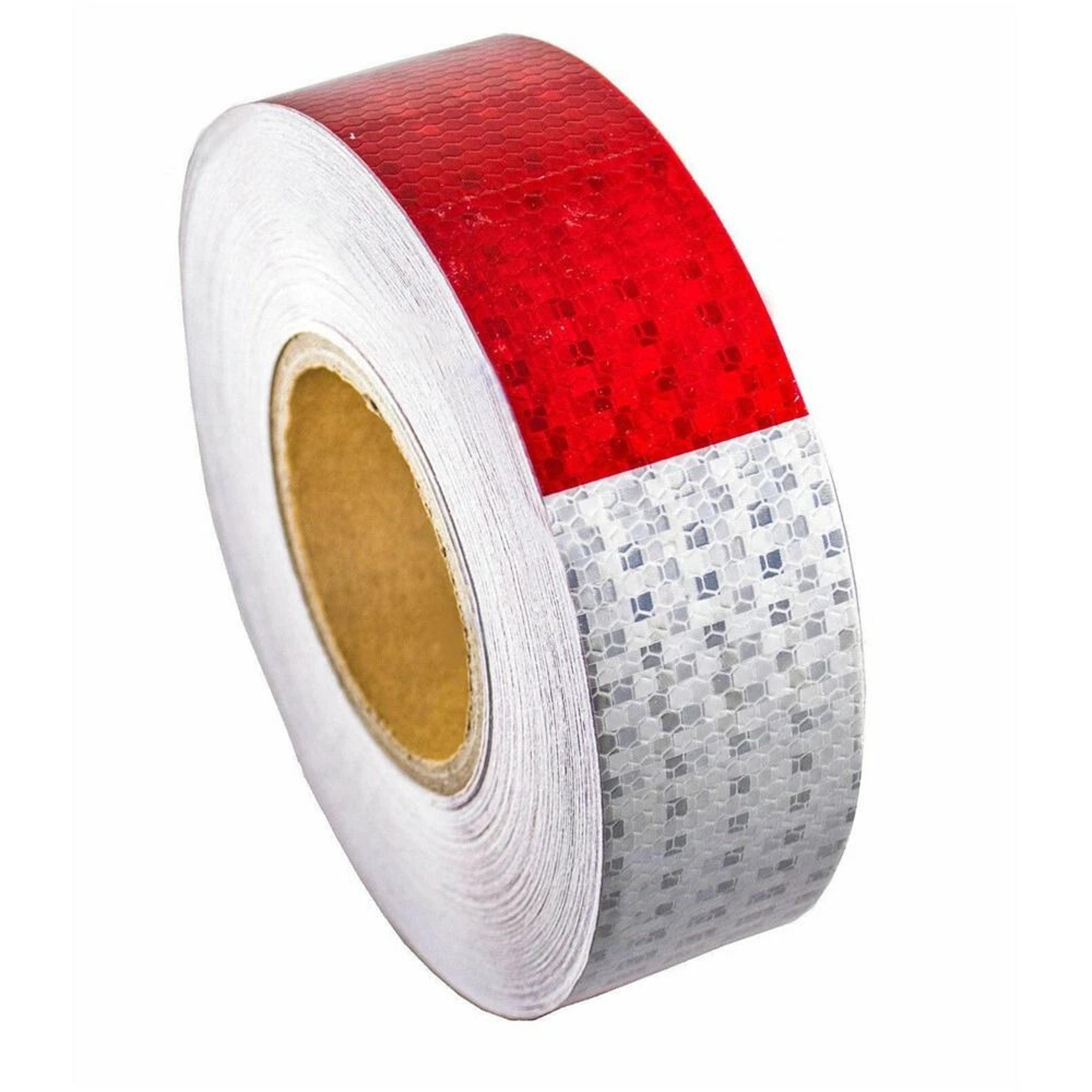dot-c2 approved reflective tape, red & white conspicuity tape 2"x150' roll for trailers & trucks