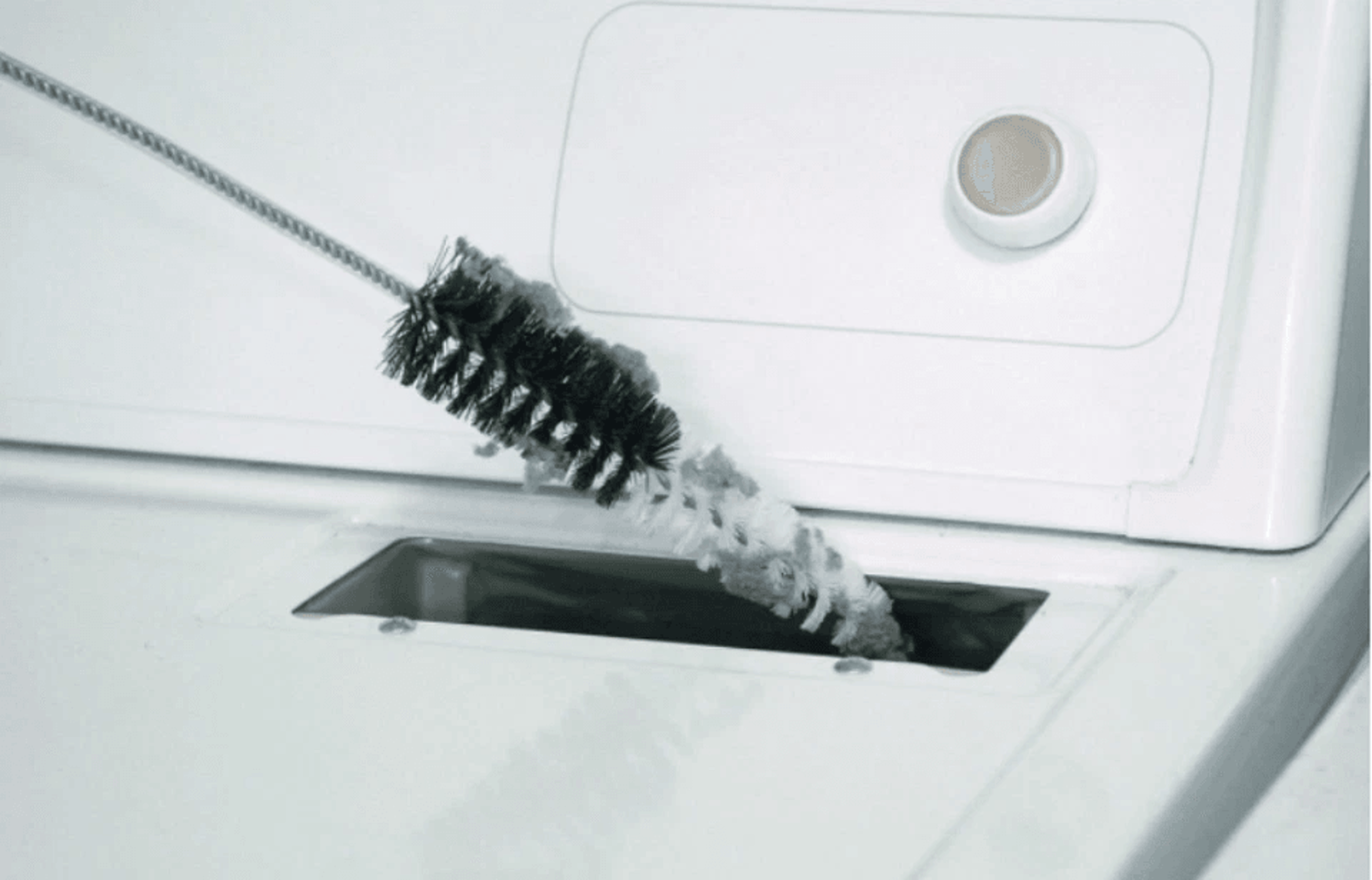 dryer vent lint trap cleaner brush, fire prevention tool for gas & electric dryers, extra-long flexible cleaning brush