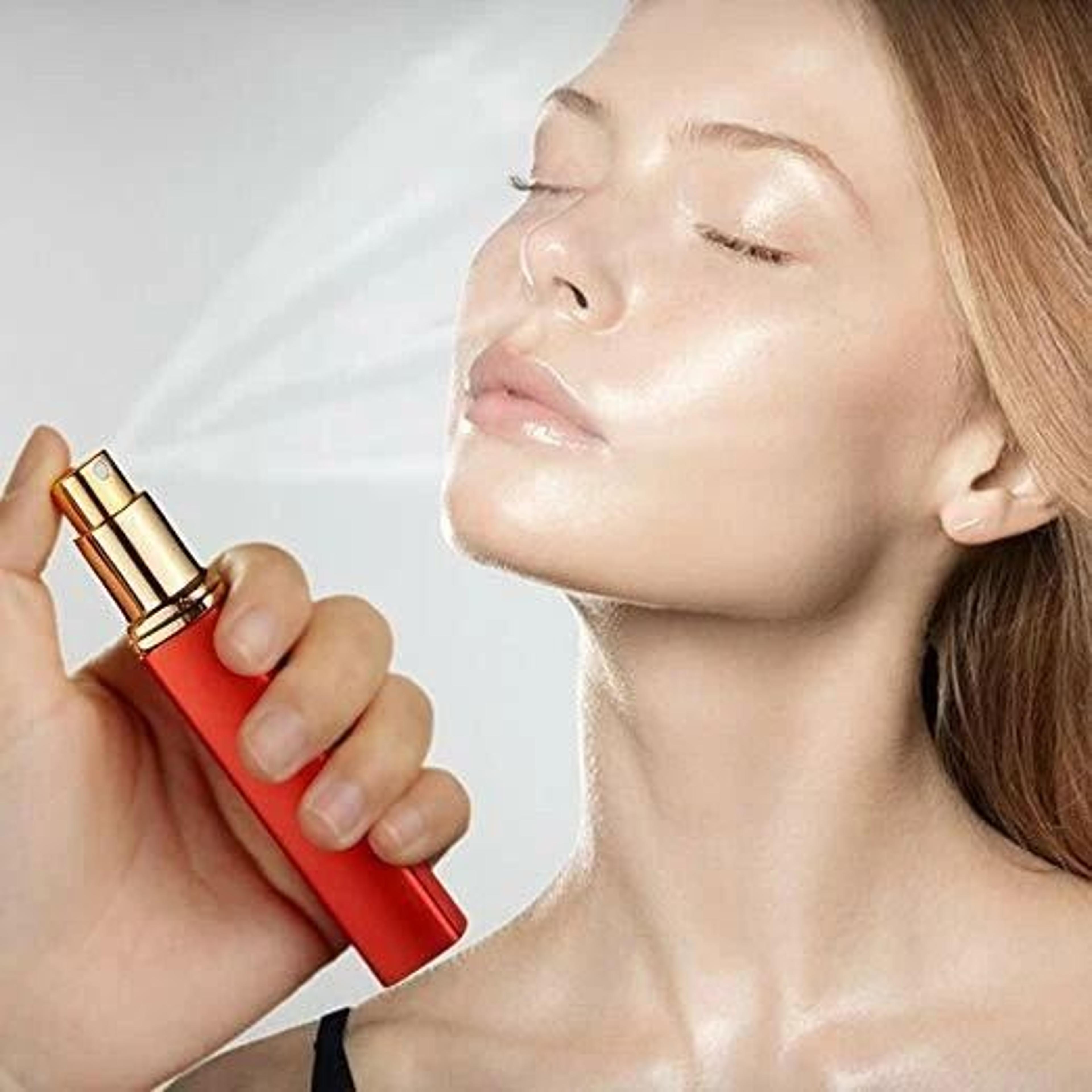 travel perfume atomizer kit, 5-pack 12ml refillable mini spray bottles with leak-proof pump