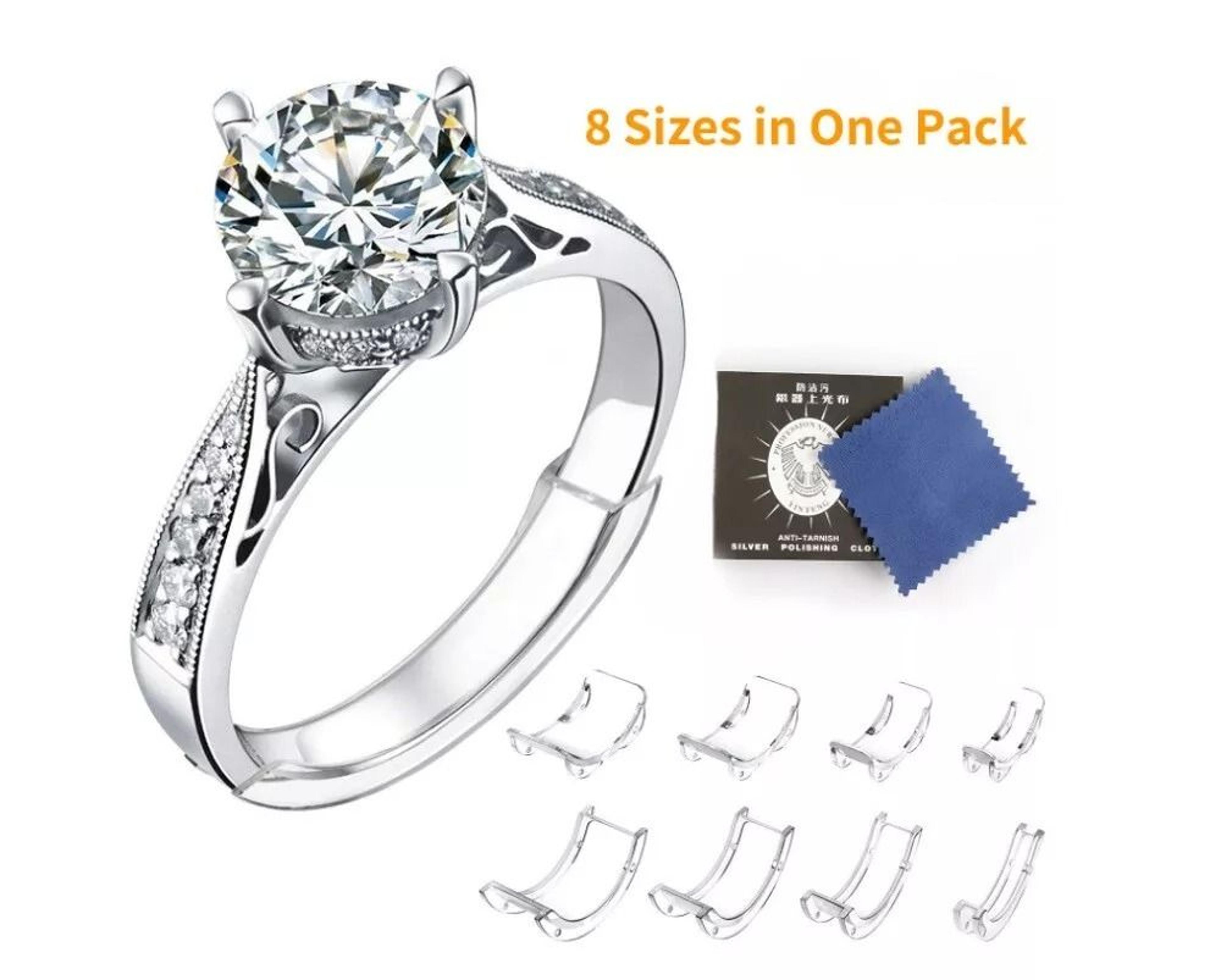 ring size adjuster set, 8pcs invisible spacers & guards to tighten loose rings instantly
