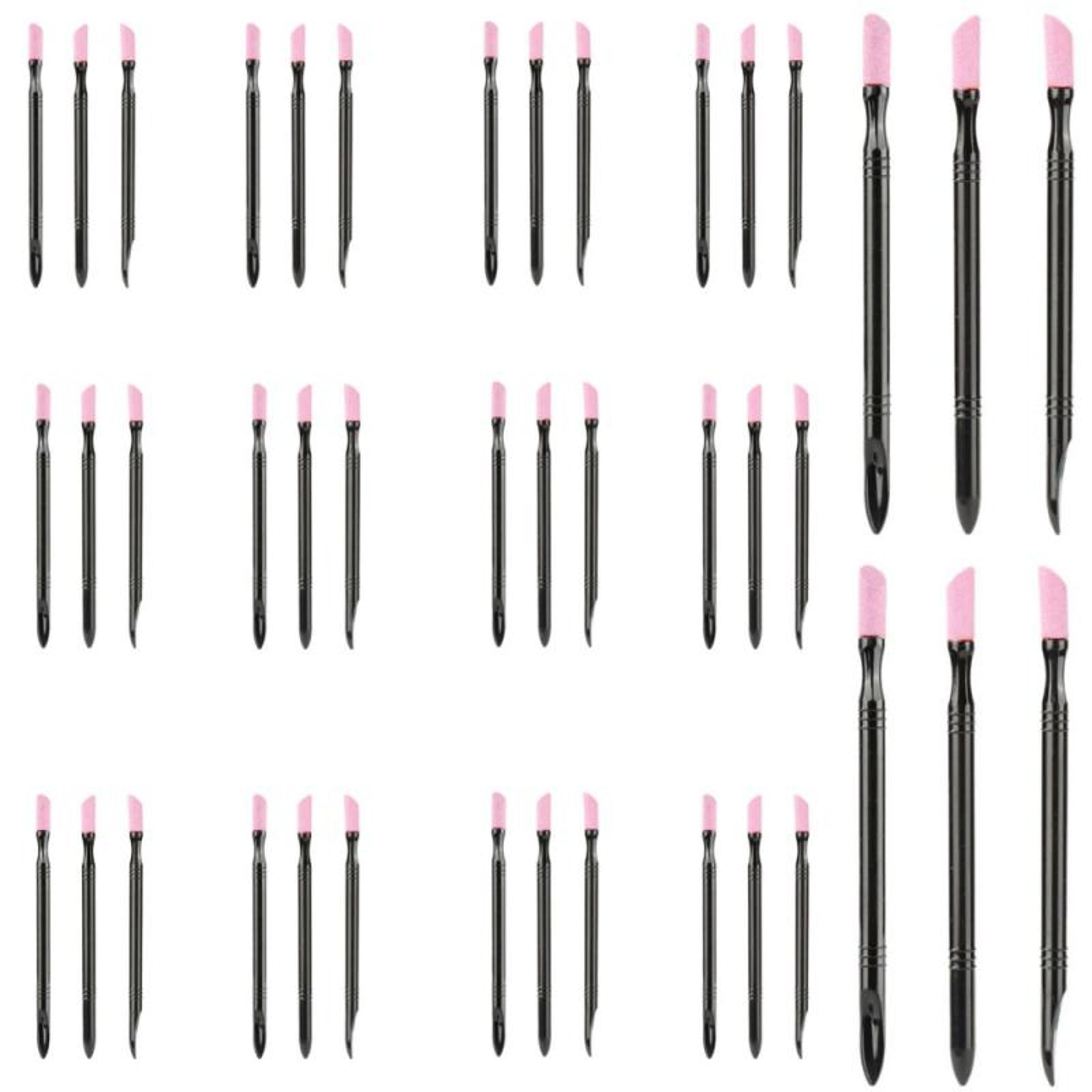 quartz double end nail cuticle pusher, dead skin remover hangnails trimmer, manicure nail care tool grinding rod