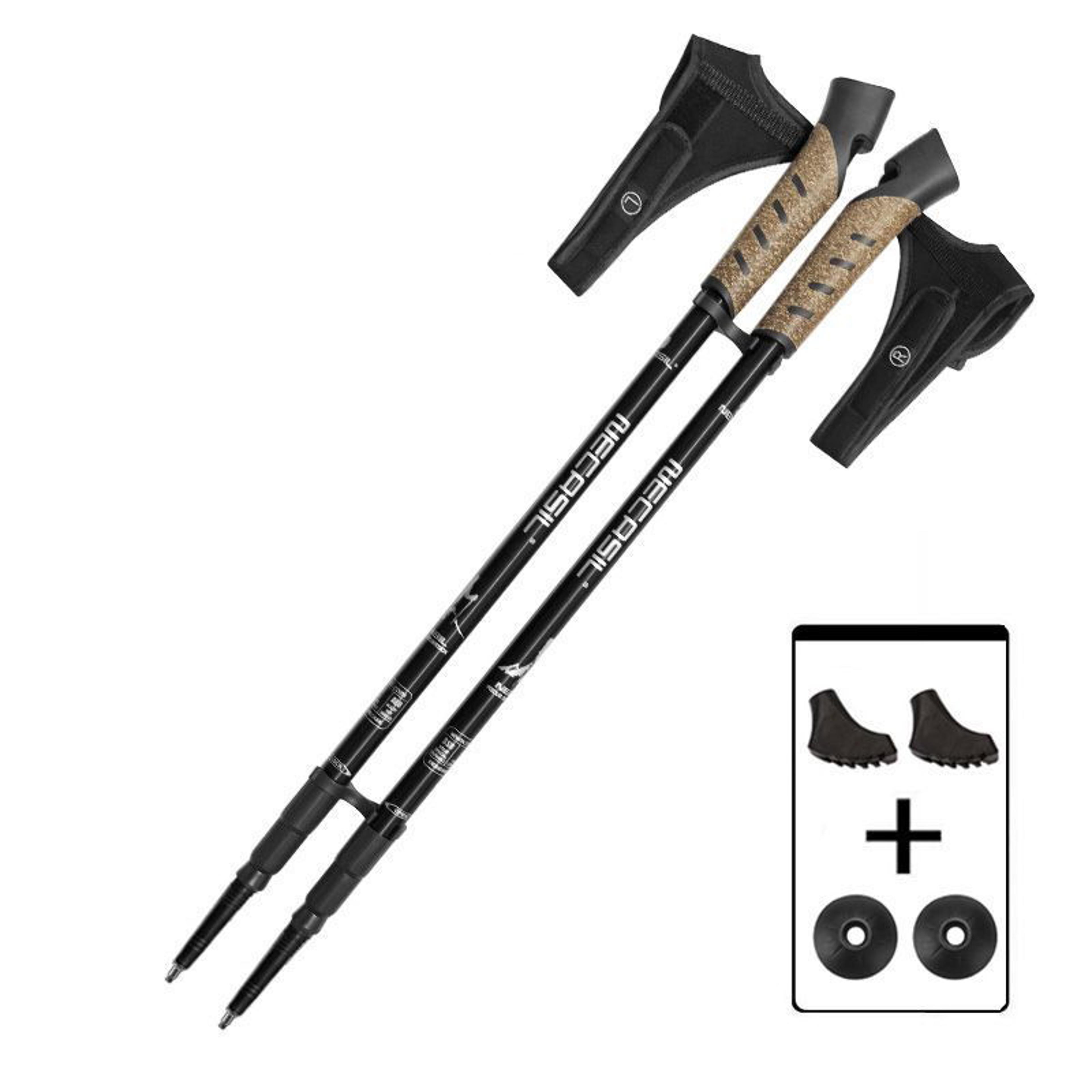 2pcs telescopic alpenstock 7075 aluminum alloy, nordic walking poles trek pole, hiking stick senderismo shooting crutch