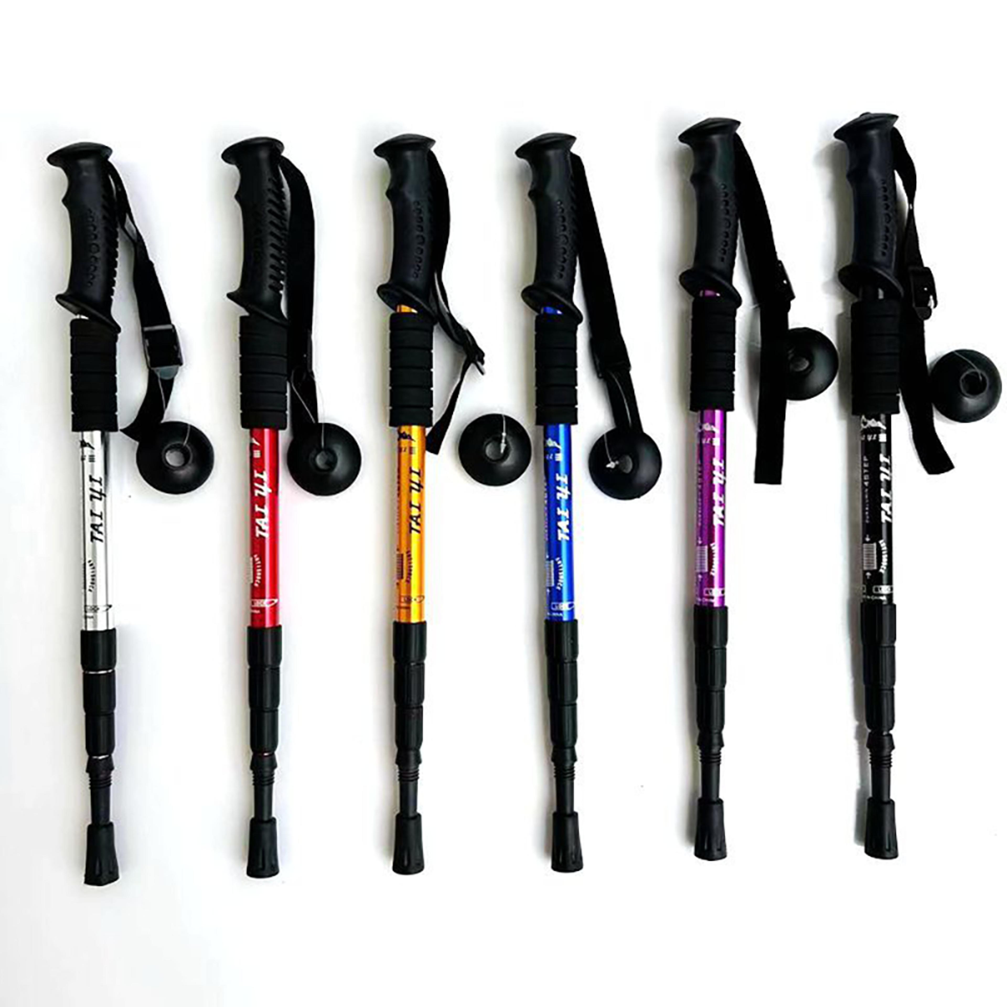 hiking poles aluminum alloy adjustable height, outdoor camping trekking stick, mountain climbing travel handle
