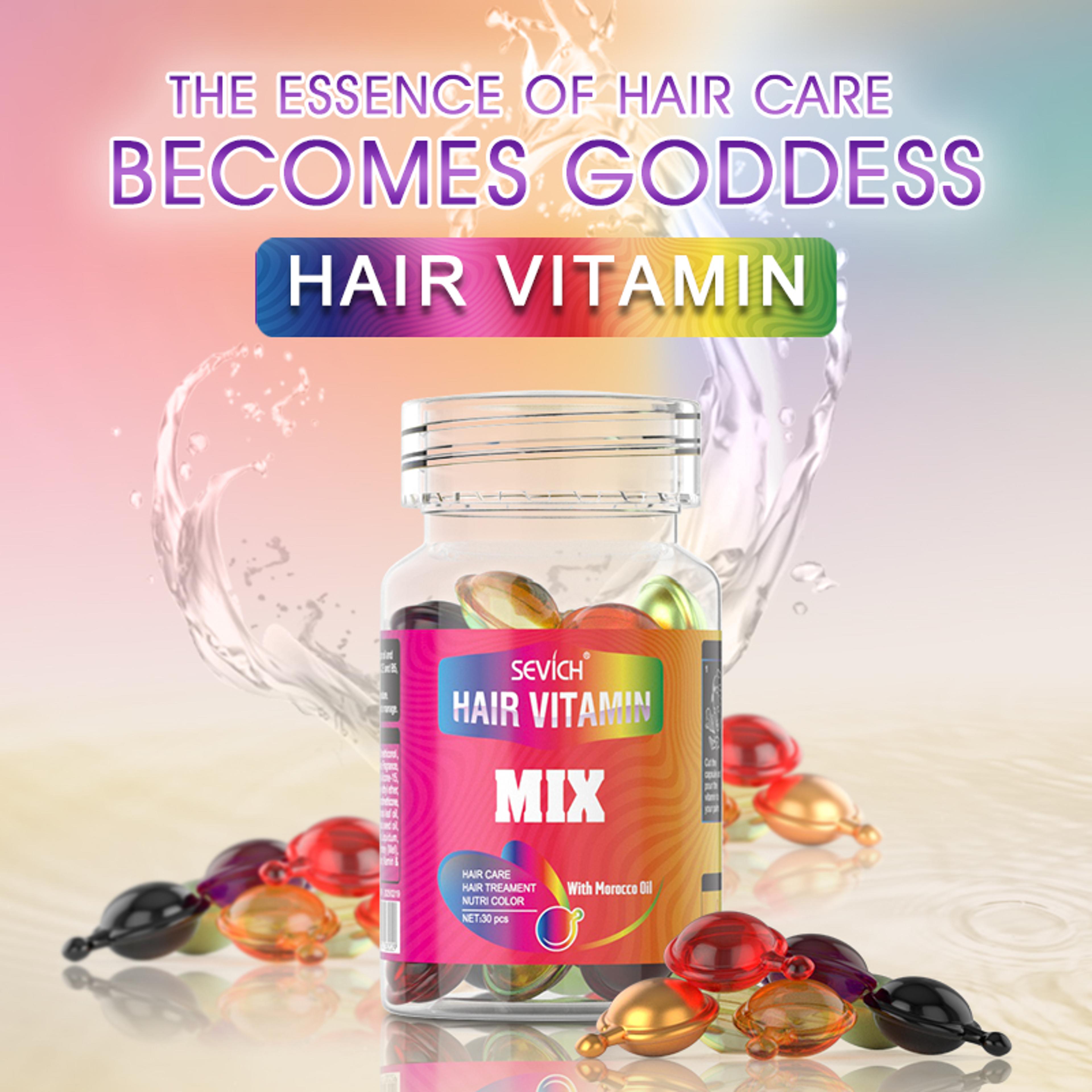 sevich mix hair vitamin capsule, hair treatment oil for damaged hair, smooth hair care serum with keratin complex