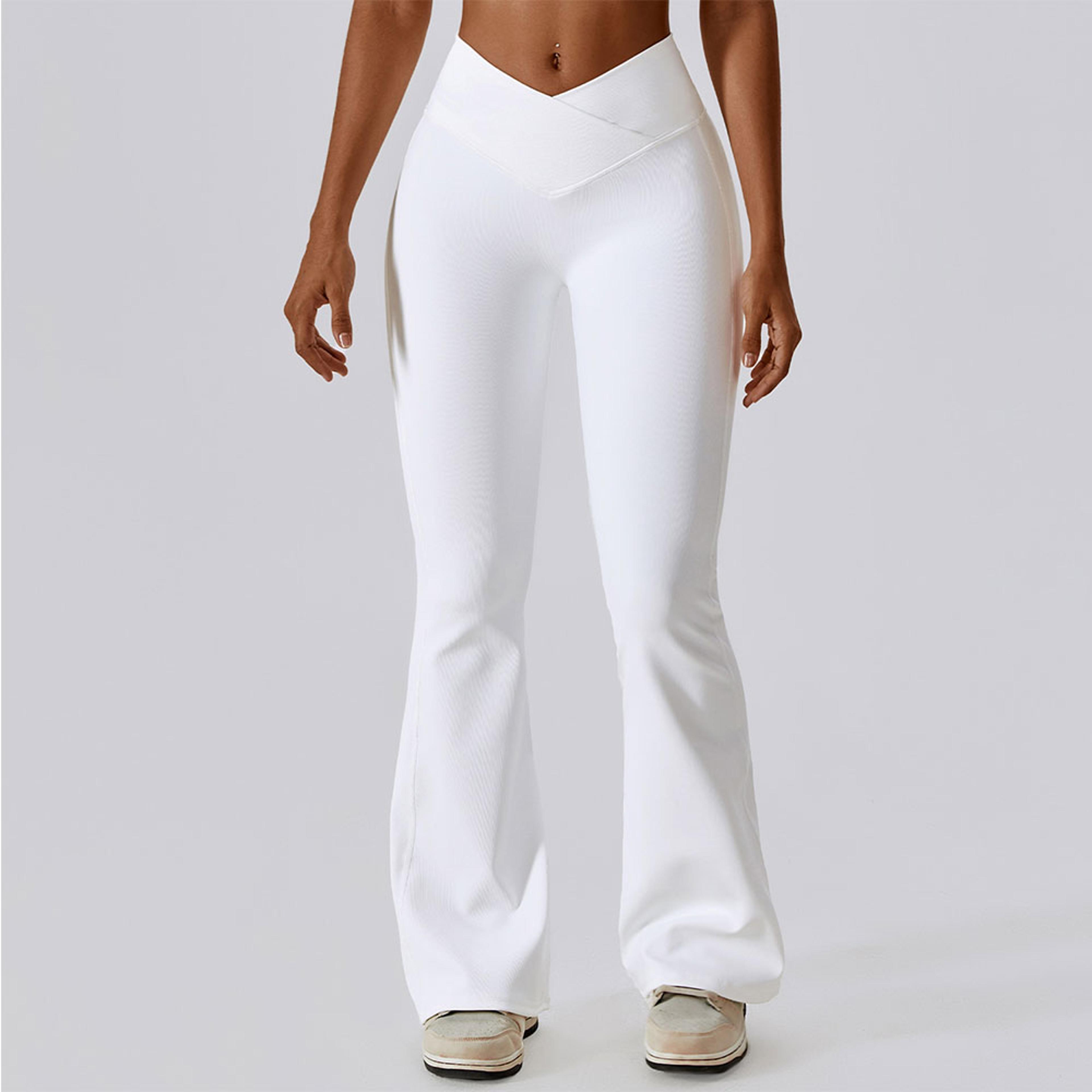 high waist flare leggings, women yoga pants with wide leg, gym workout fitness flared pant, latin dance trousers