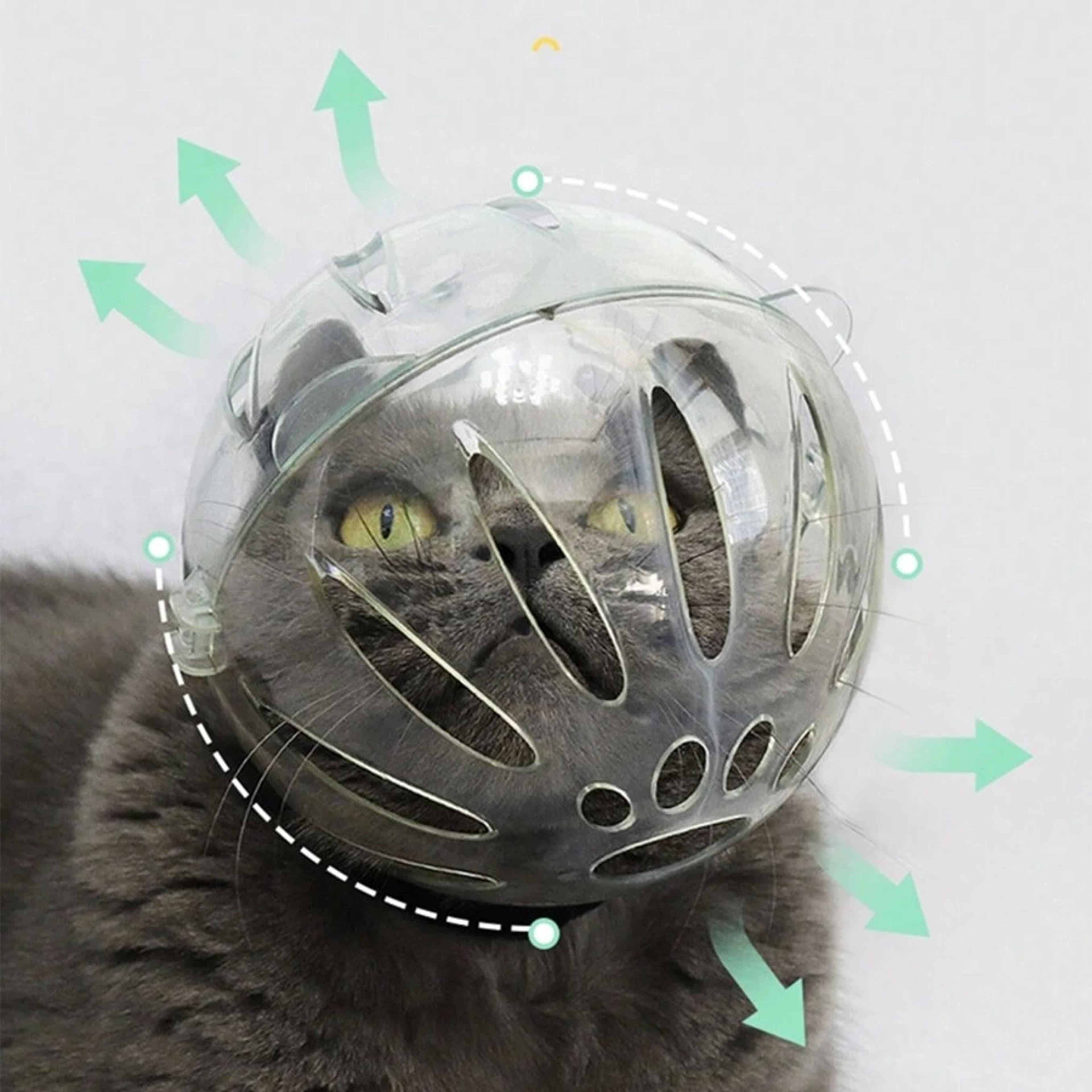 breathable cat muzzle & 4-piece paw cover set – safe prevent biting
