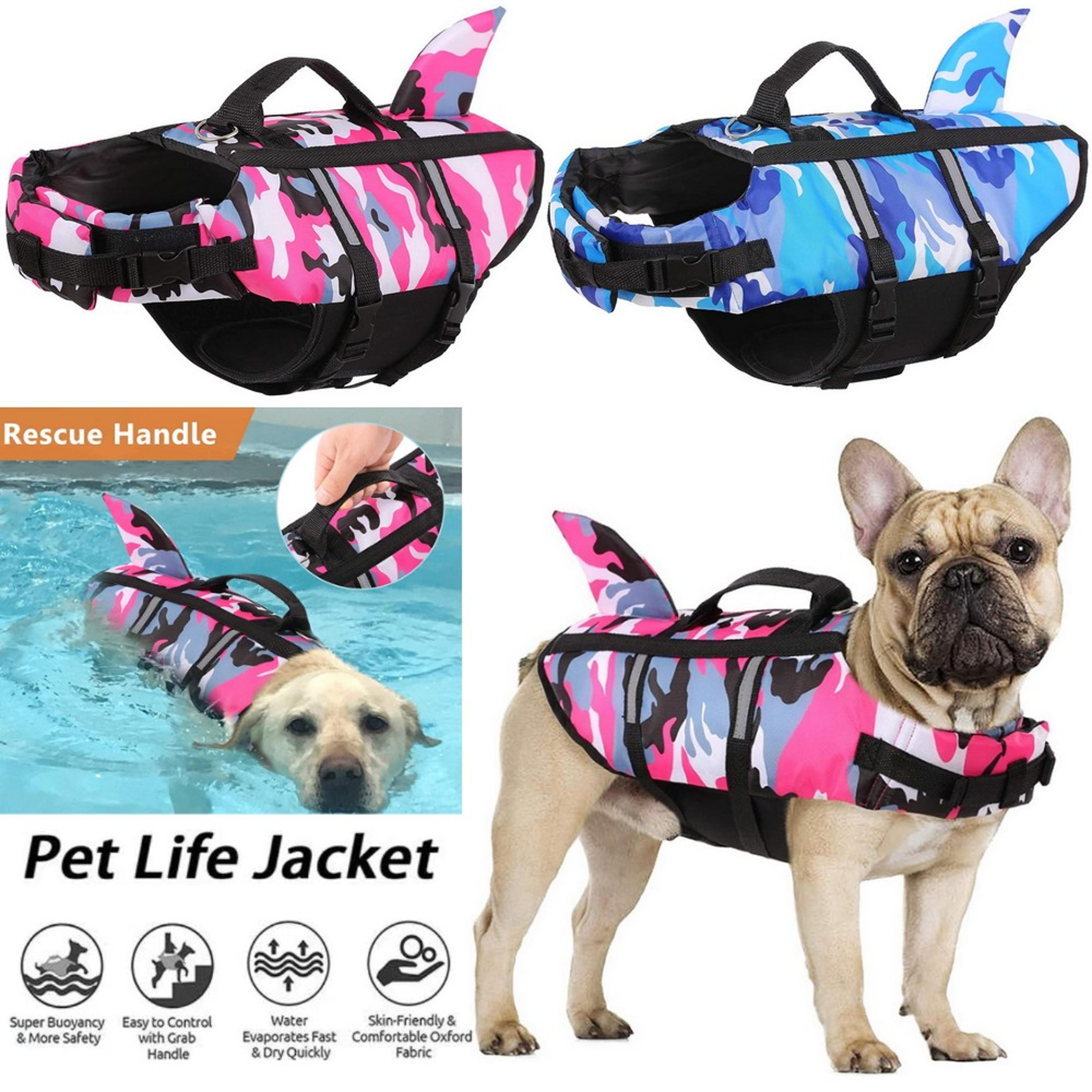 dog life jacket vest for swimming & safety, adjustable swimwear for pets
