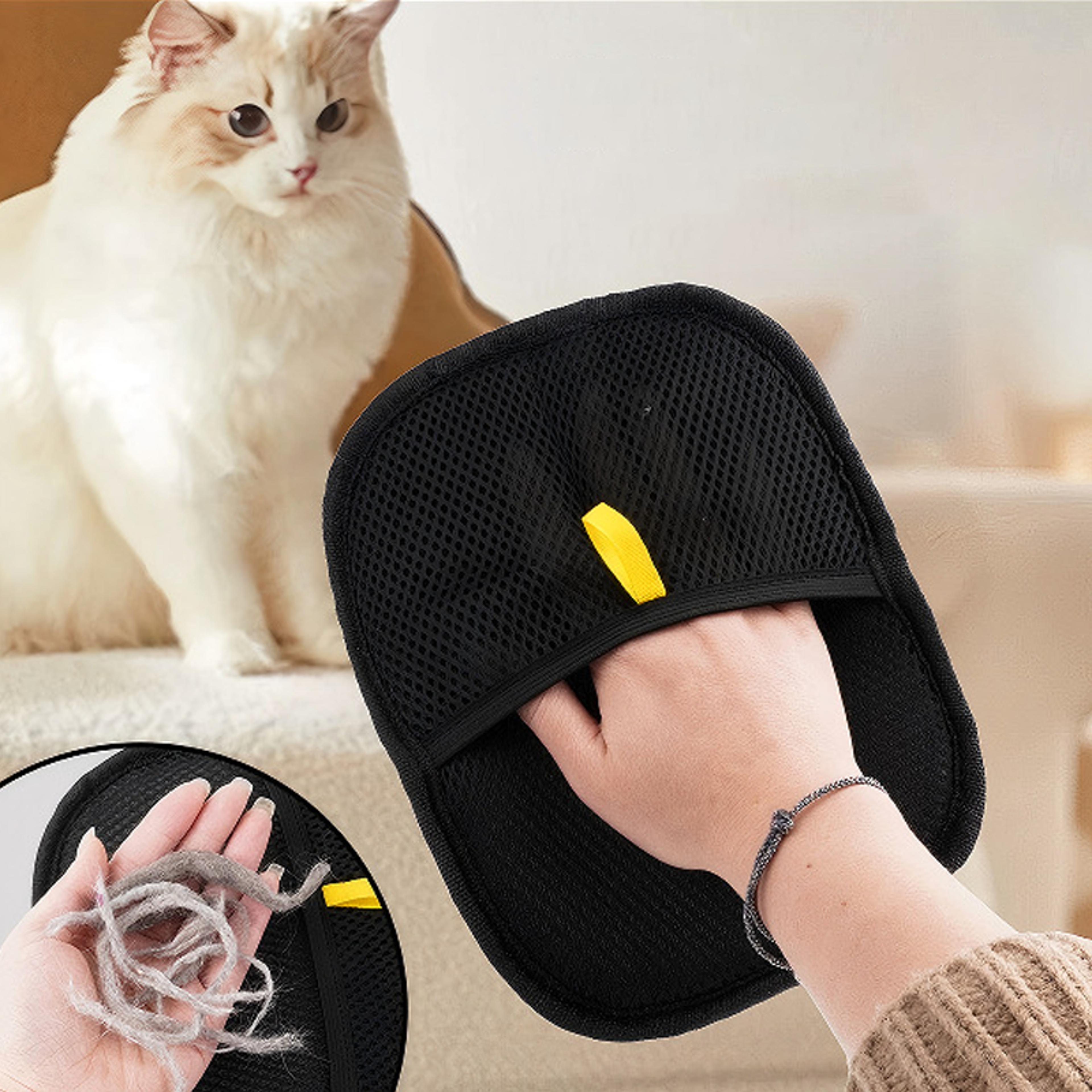 pet grooming gloves, static dedusting brush, pet hair remover for dog, cat hair on sofa, carpet, clothes, reusable