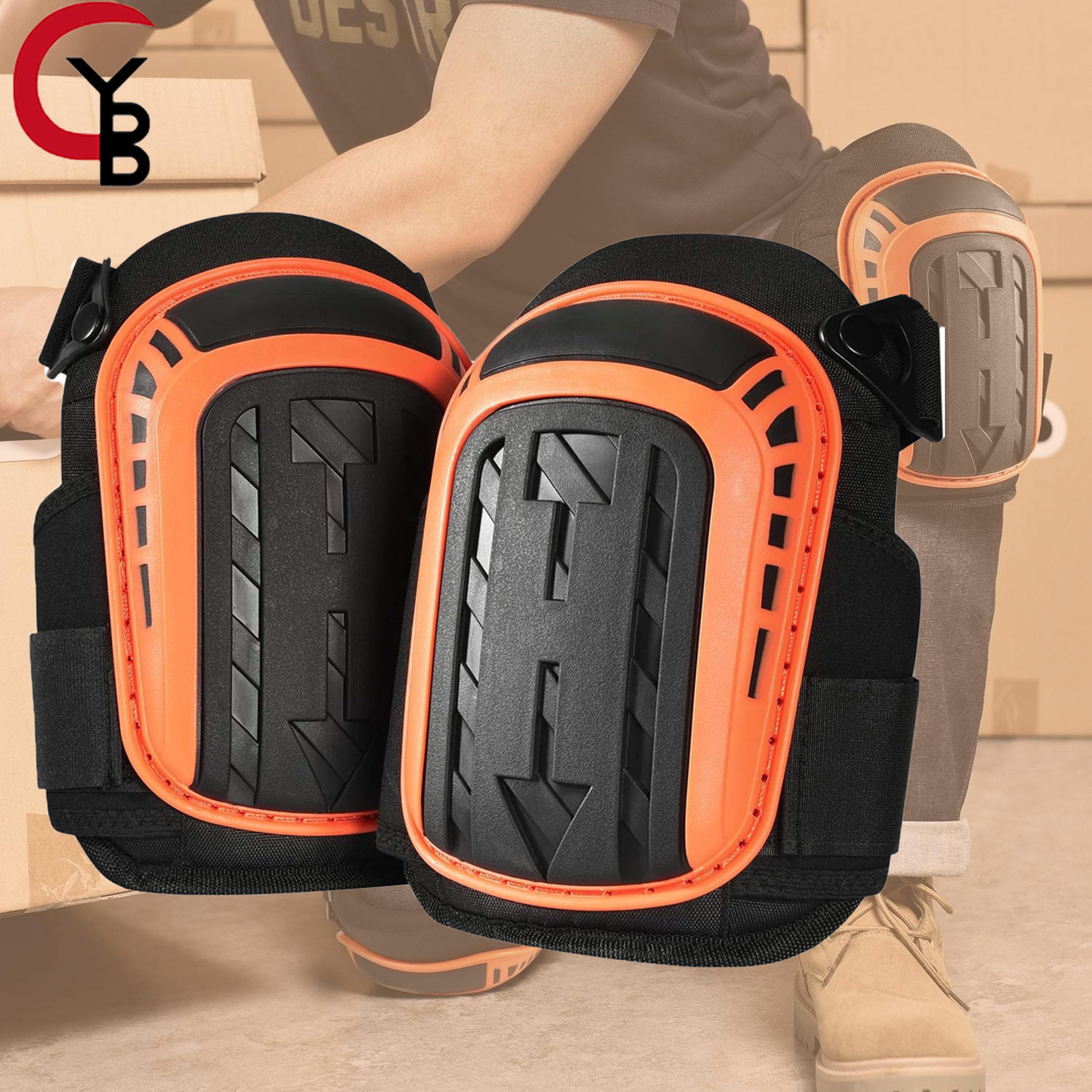 gel cushion knee pads work heavy duty support, anti slip straps kneepads for construction gardening flooring tile