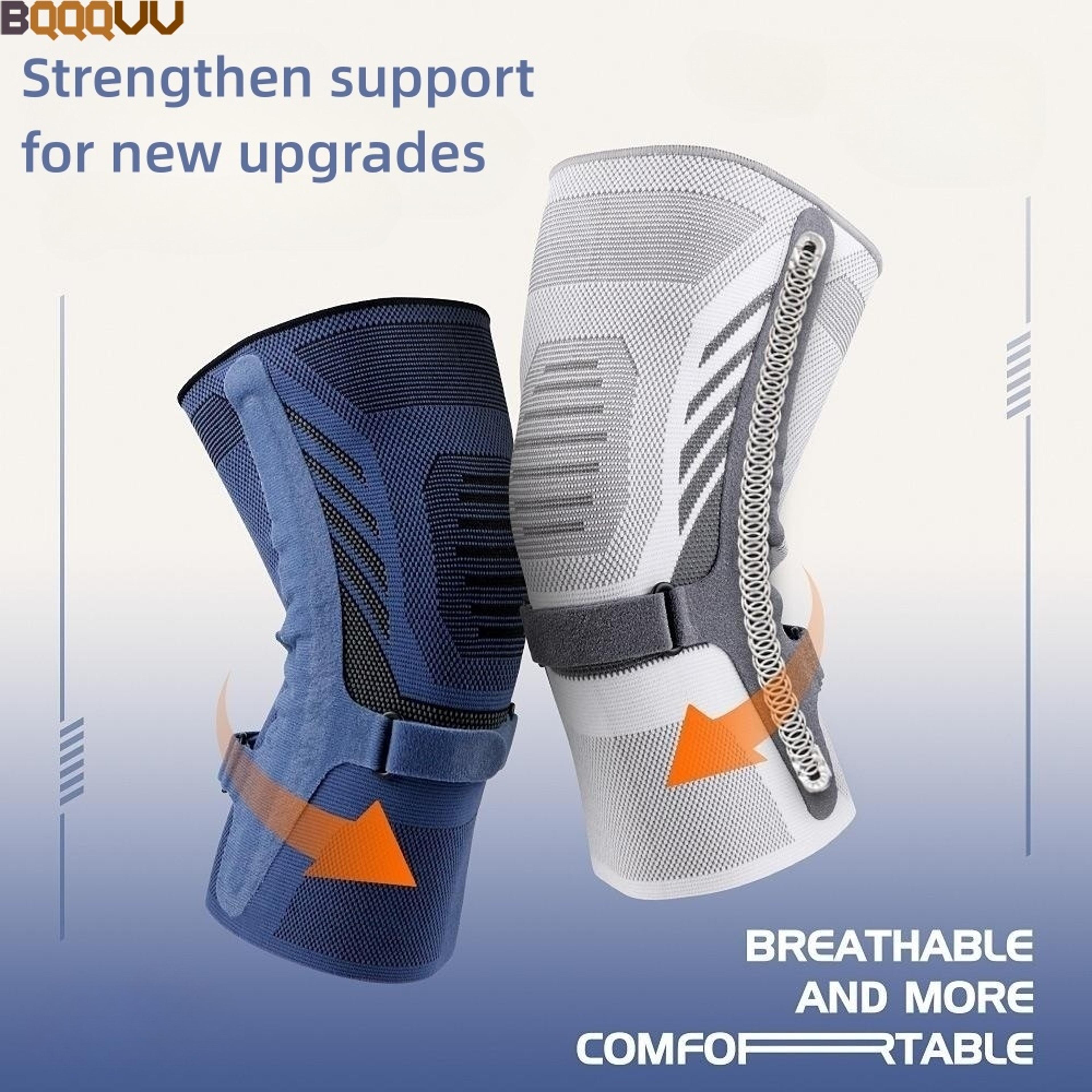patella tendon strap kneepad, knee compression sleeve for knee pain, knee support brace with side stabilizers