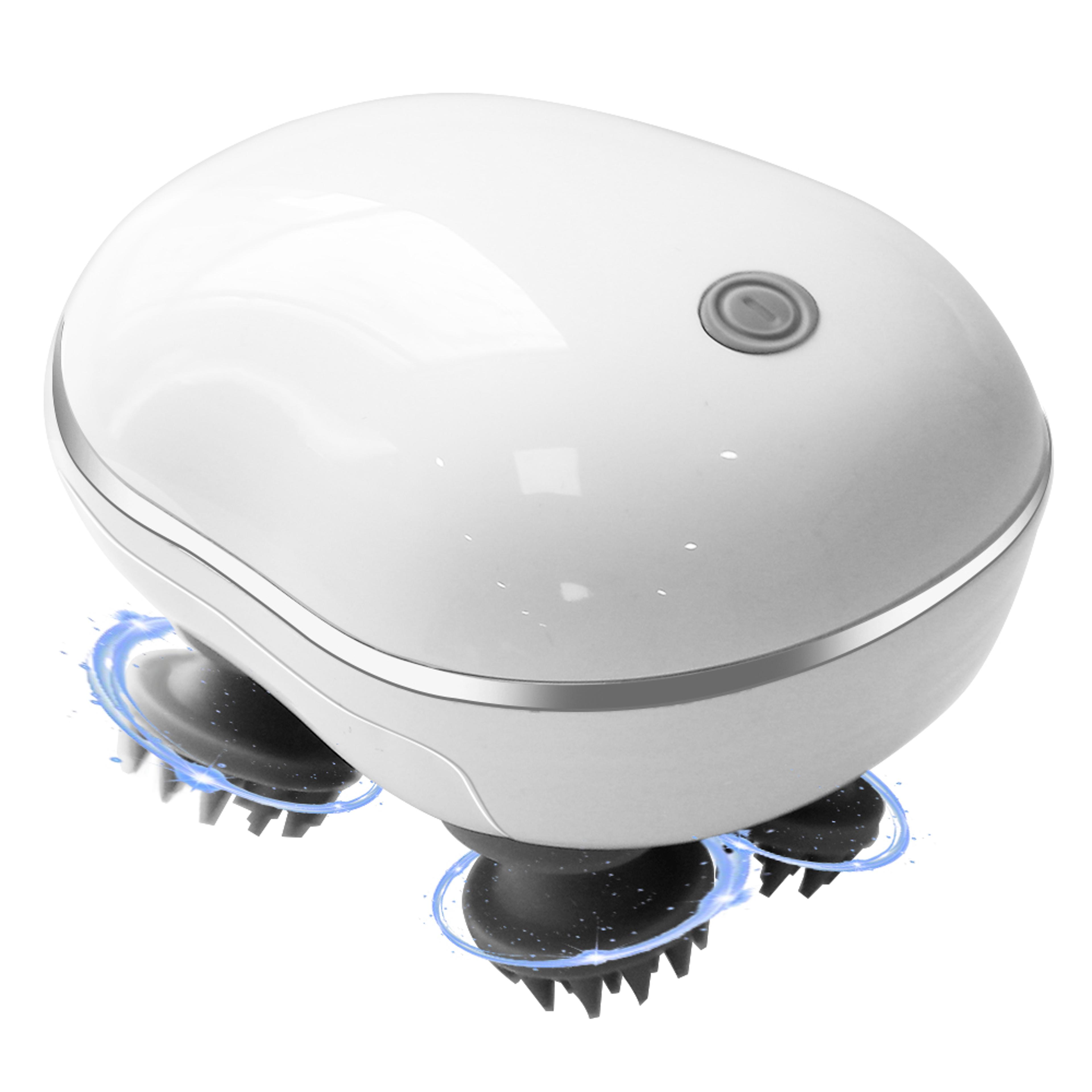 deep tissue electric scalp head massager, vibrating shoulder neck arm leg relax, kneading cat pet massage