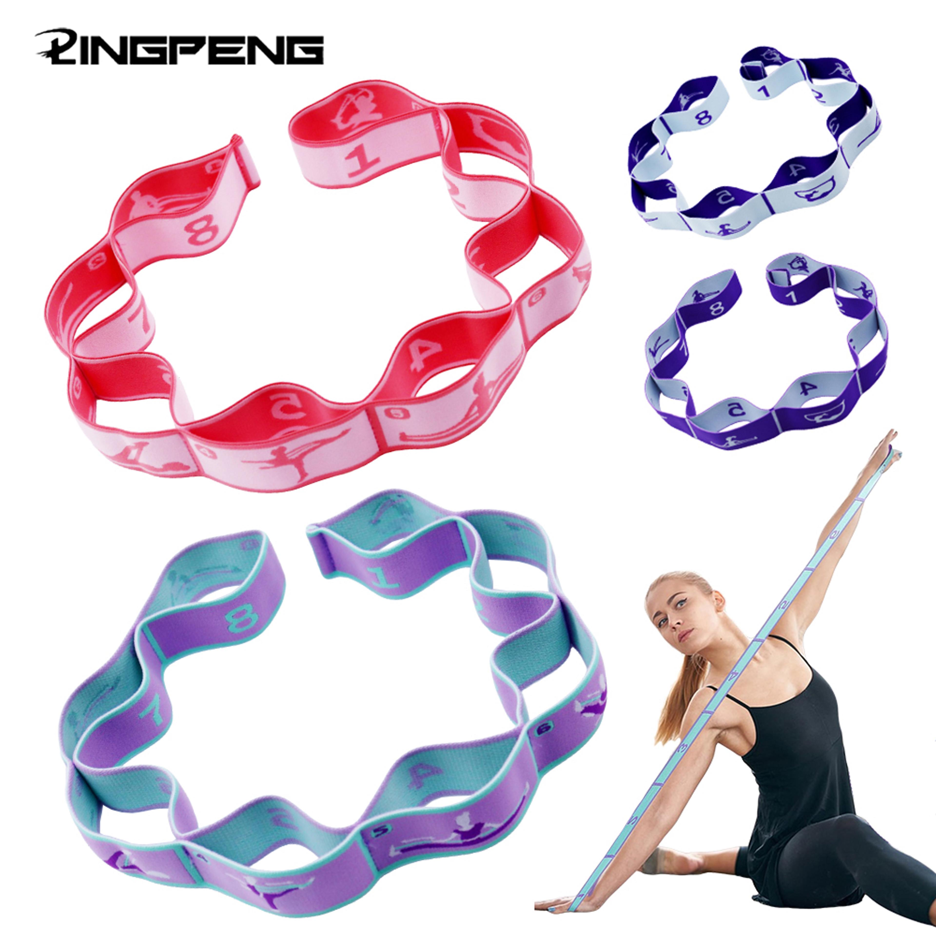 adult latin training elastic bands, resistance band yoga auxiliary stretching belt, beginner pilates dance loop fitness