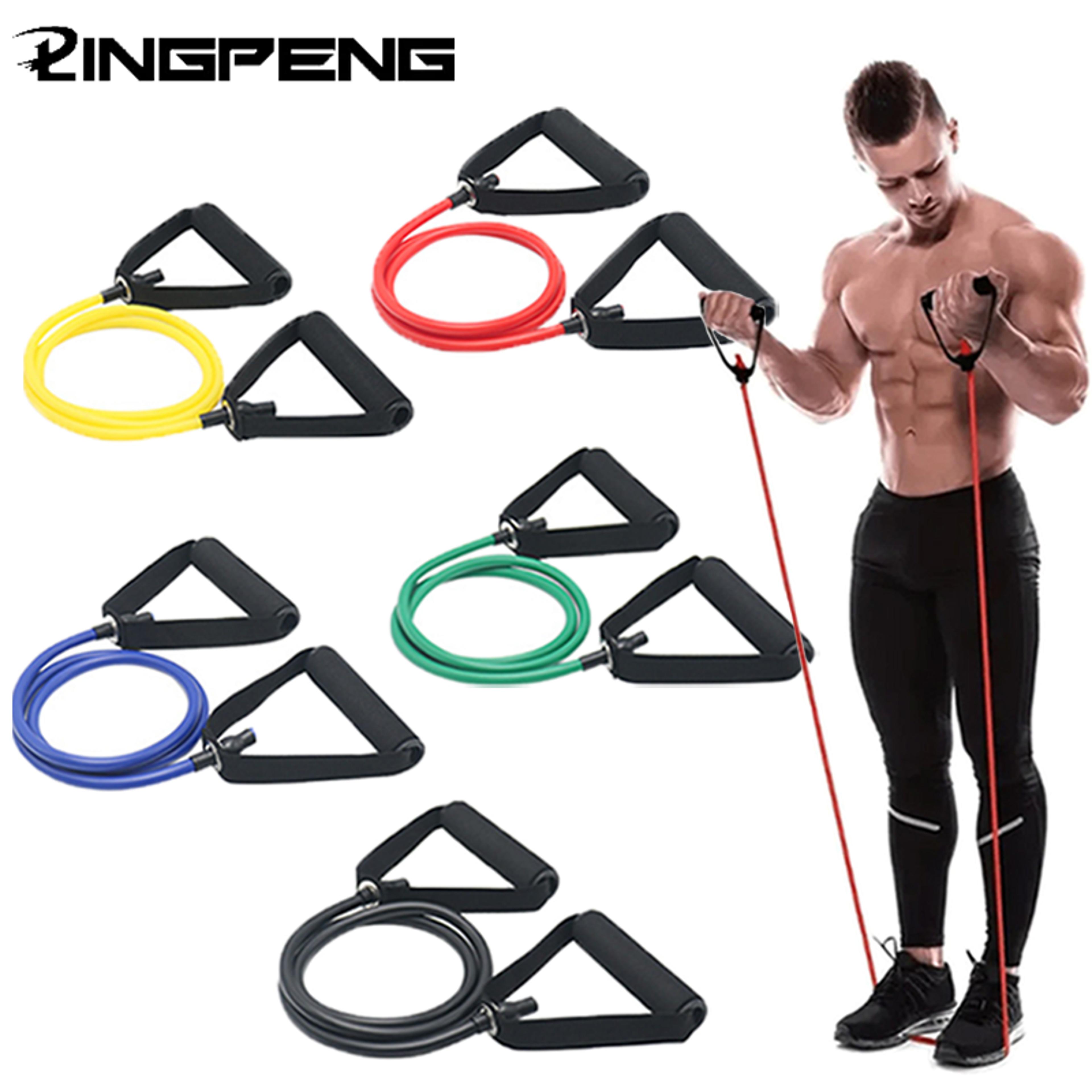 strength training equipment at home, resistance bands with handles for men women, exercise bands with handles