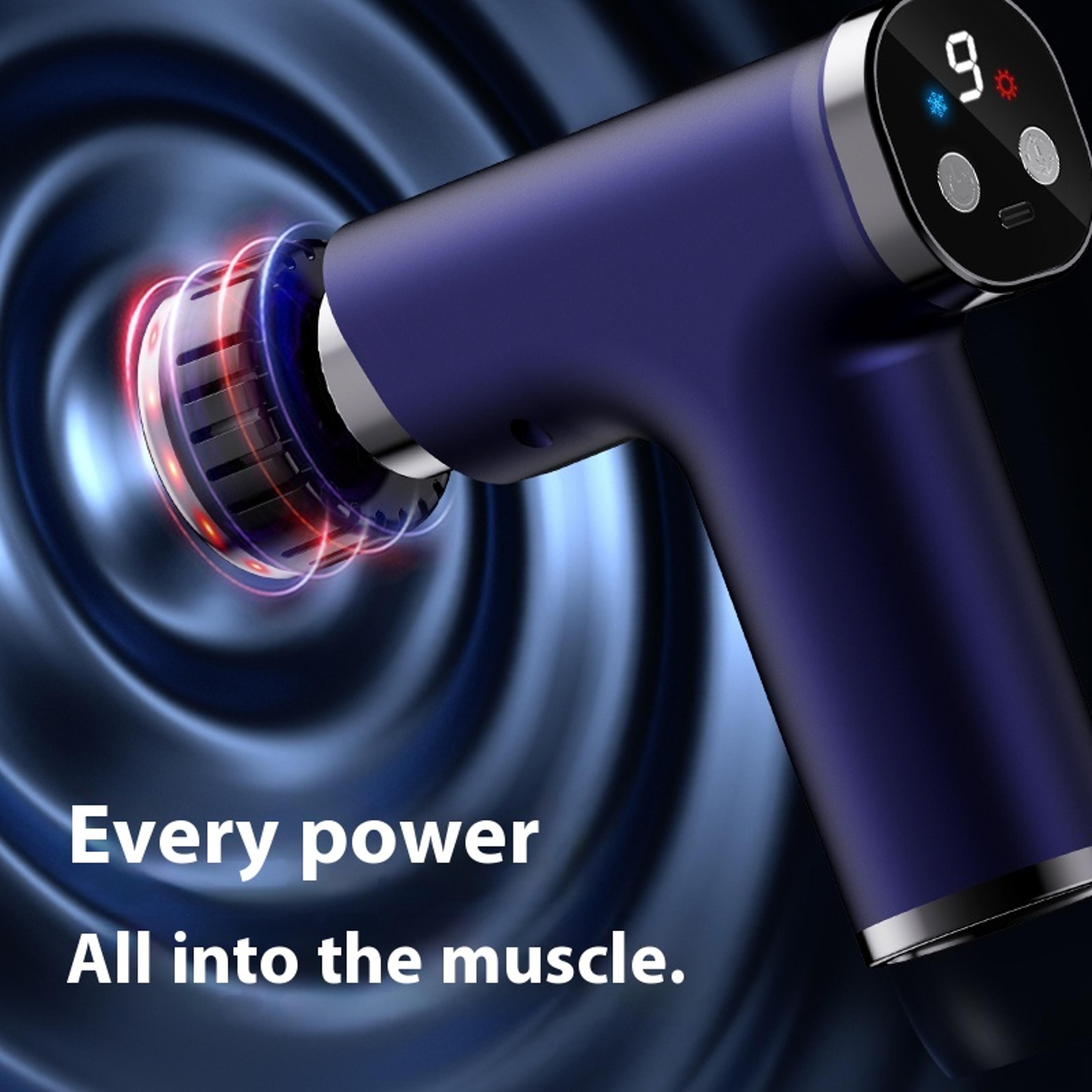 multifunctional fascia gun, new electric massage gun, heat cold, small quiet handheld massager, portable home