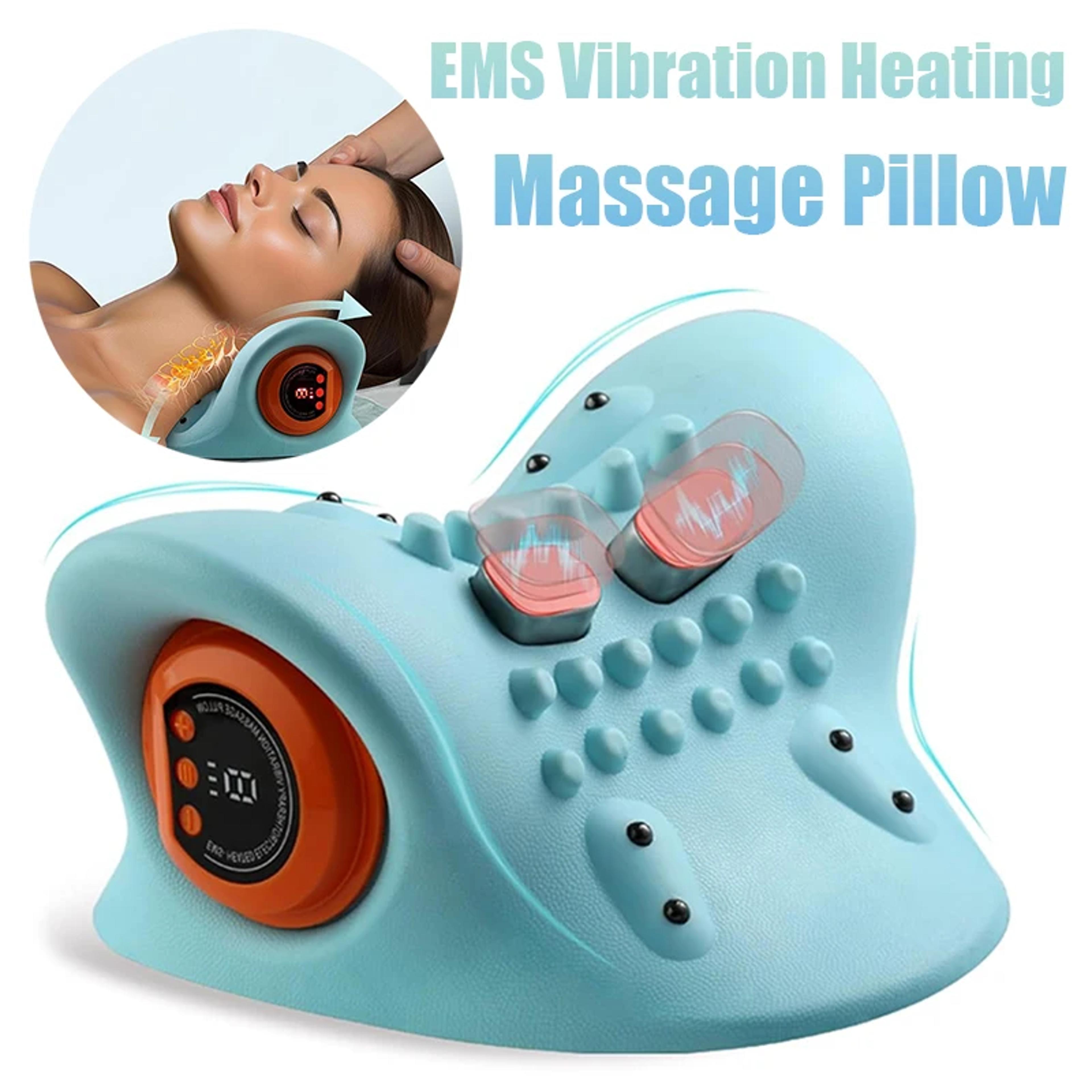 chiropractic traction electric cervical massager neck stretcher head acupoint massage pillow shoulder body massager