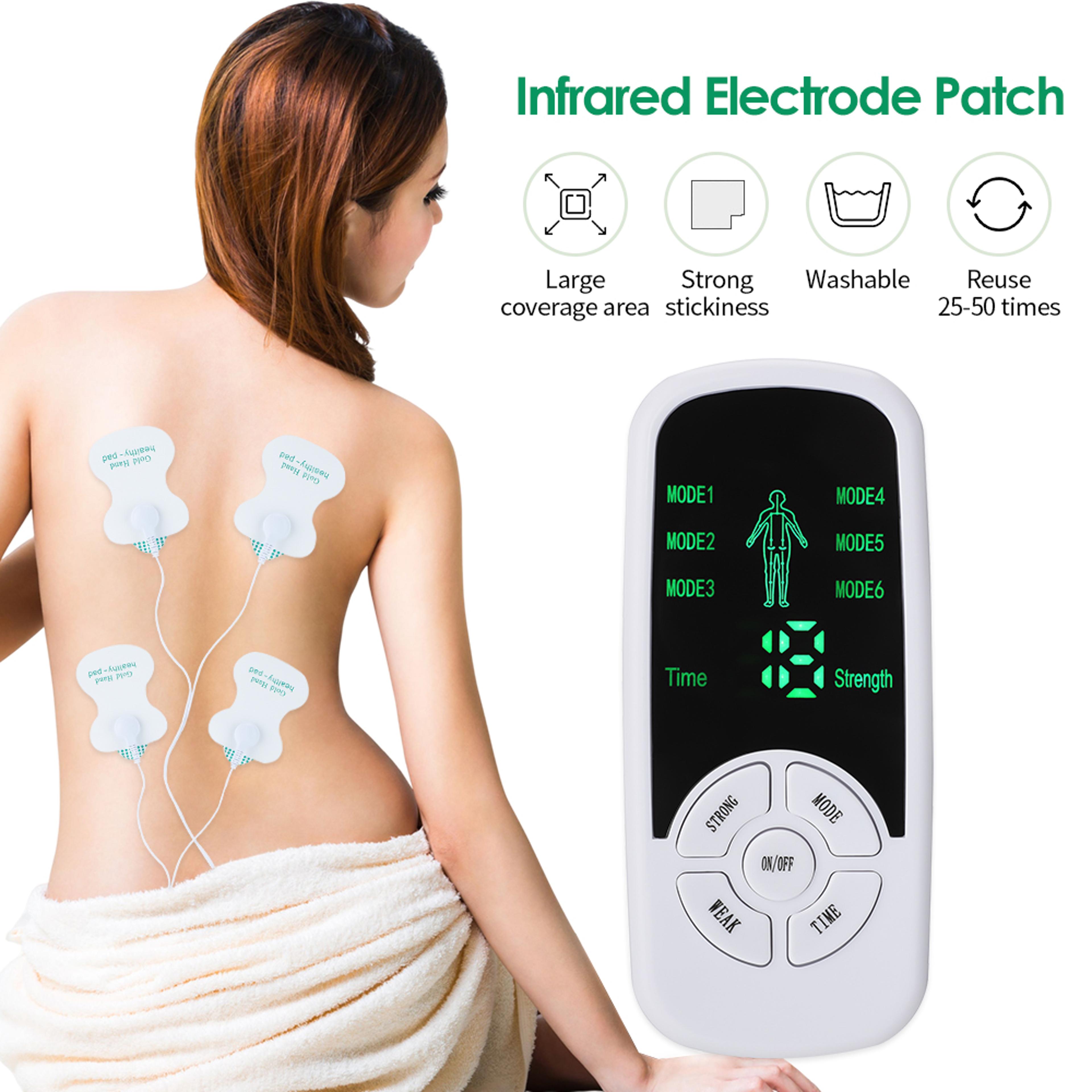 digital massage tool healthy care patchs, 6 modes tens electric massager for back waist knee full body stimulator