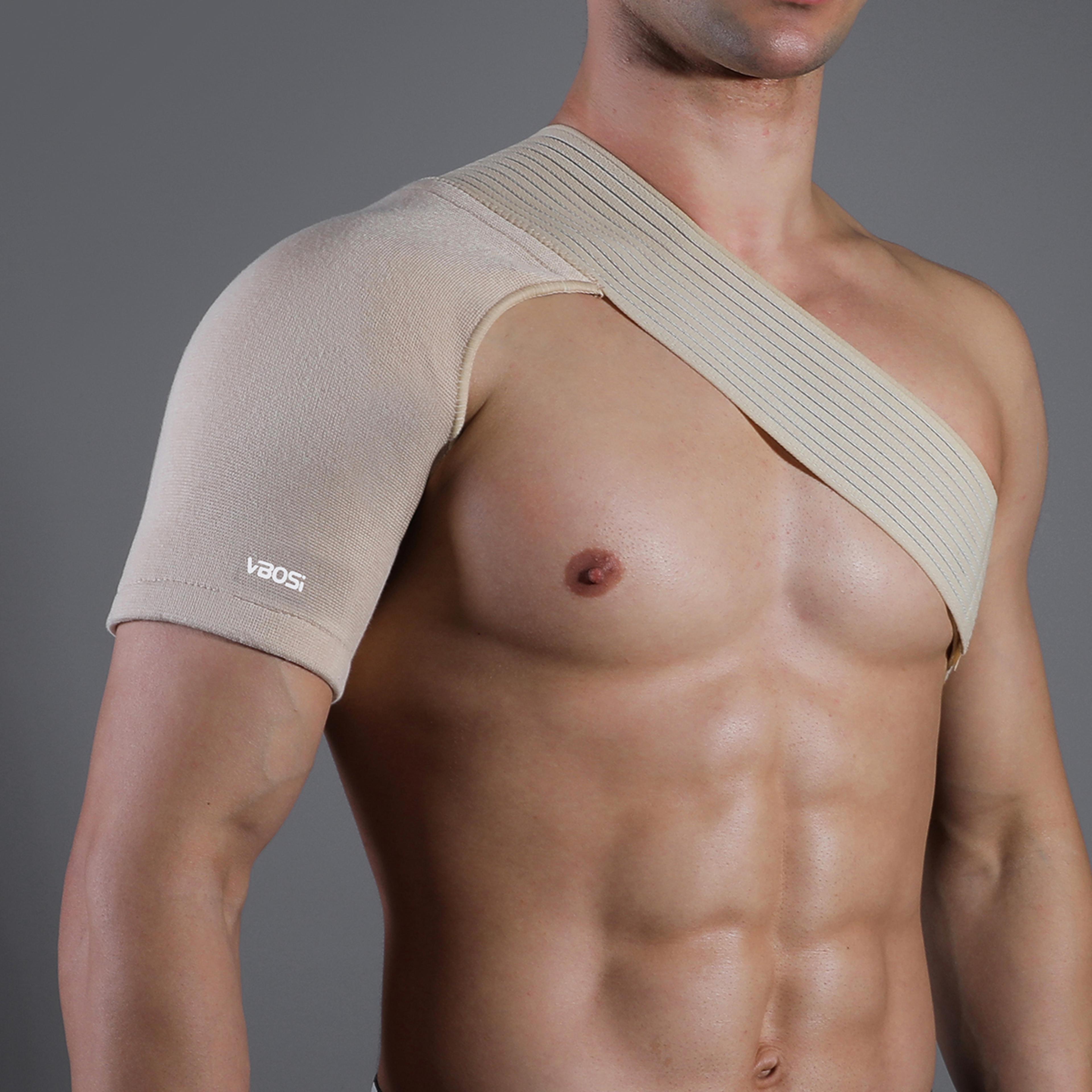 1 piece upper back brace, elastic shoulder support with adjustable straps for shoulder pain relief