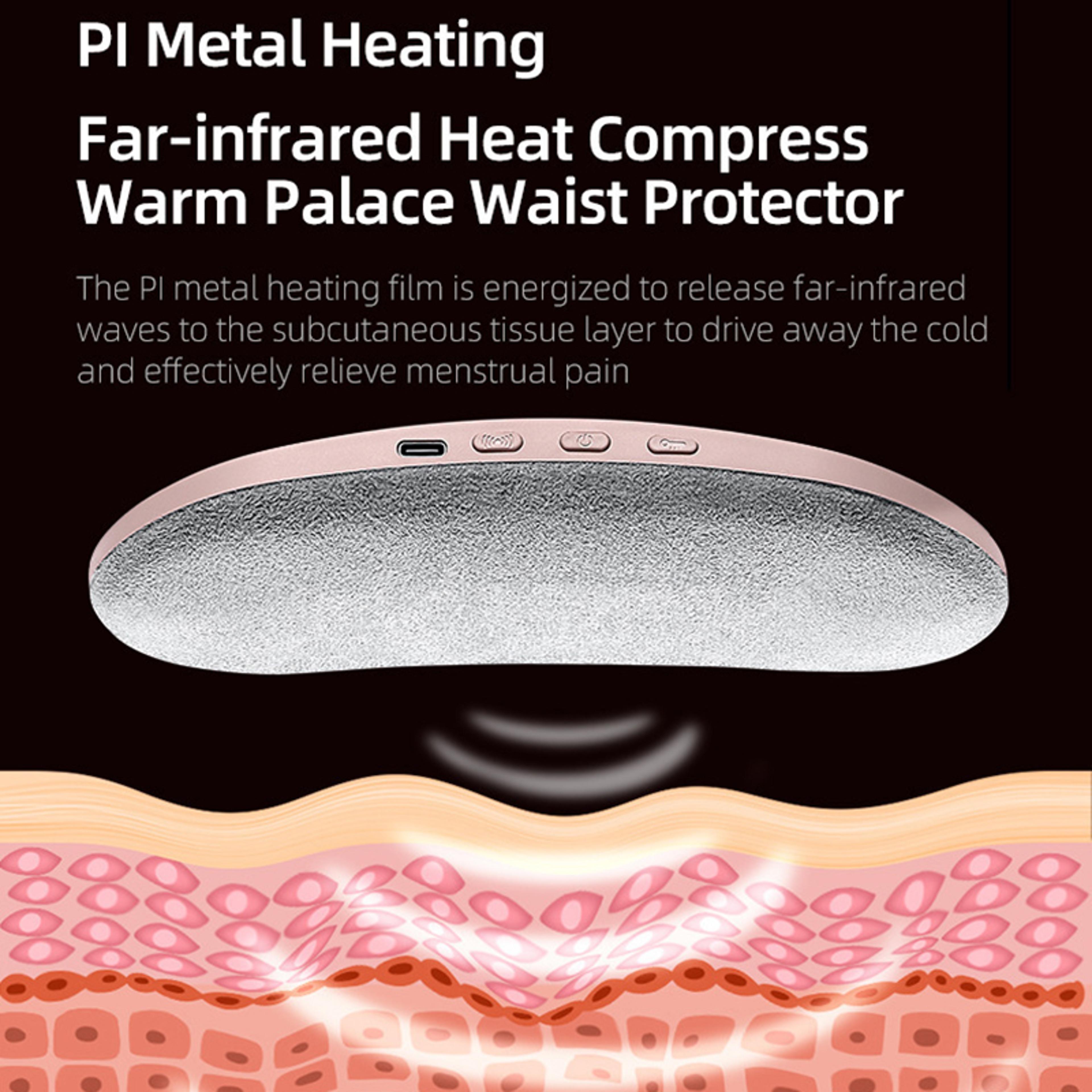 portable intelligent heating waist massage device, heated warming palace belt for girls during menstrual period auntie