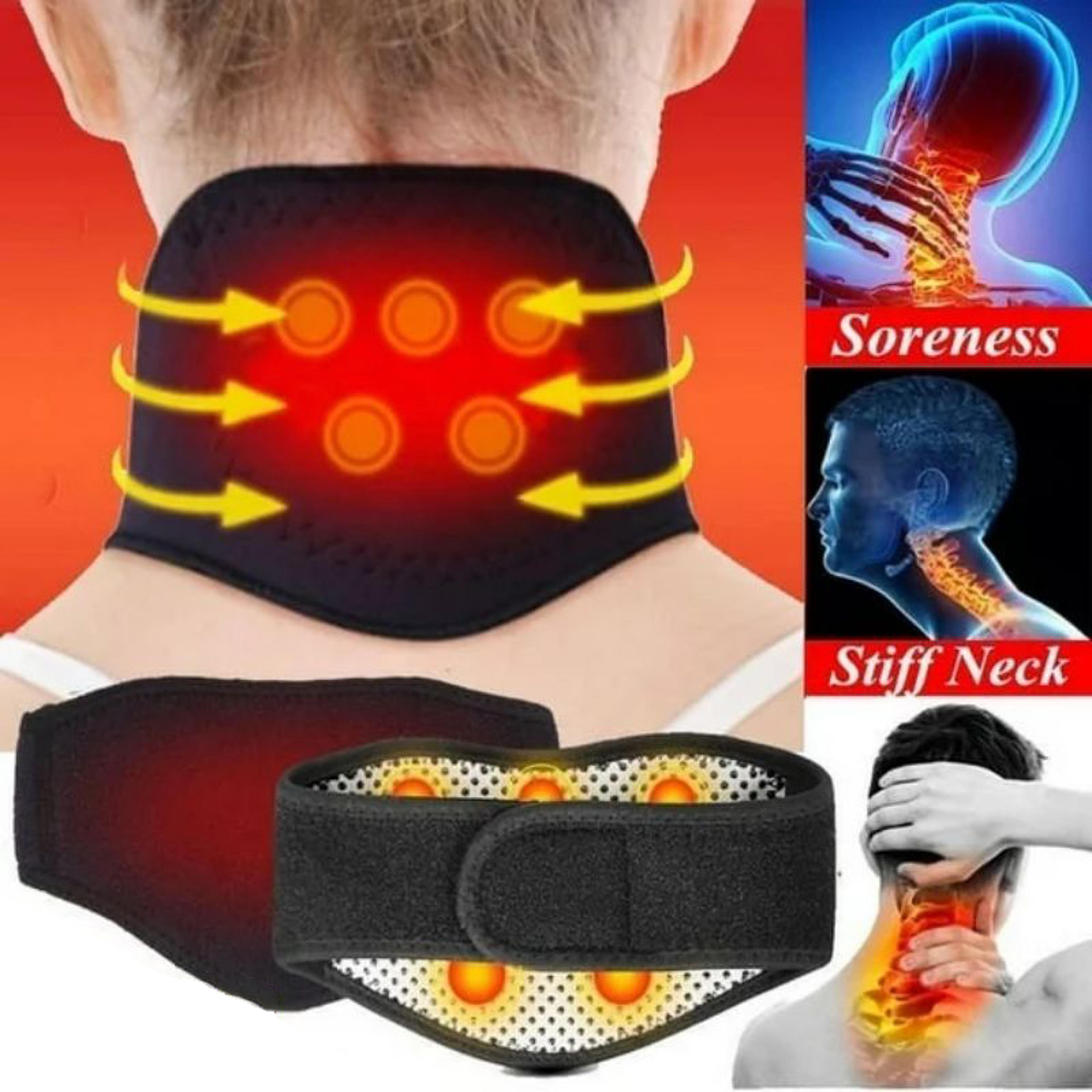 magnetic cervical massage neck support brace, self-heating warmth for relaxation, reusable without electricity