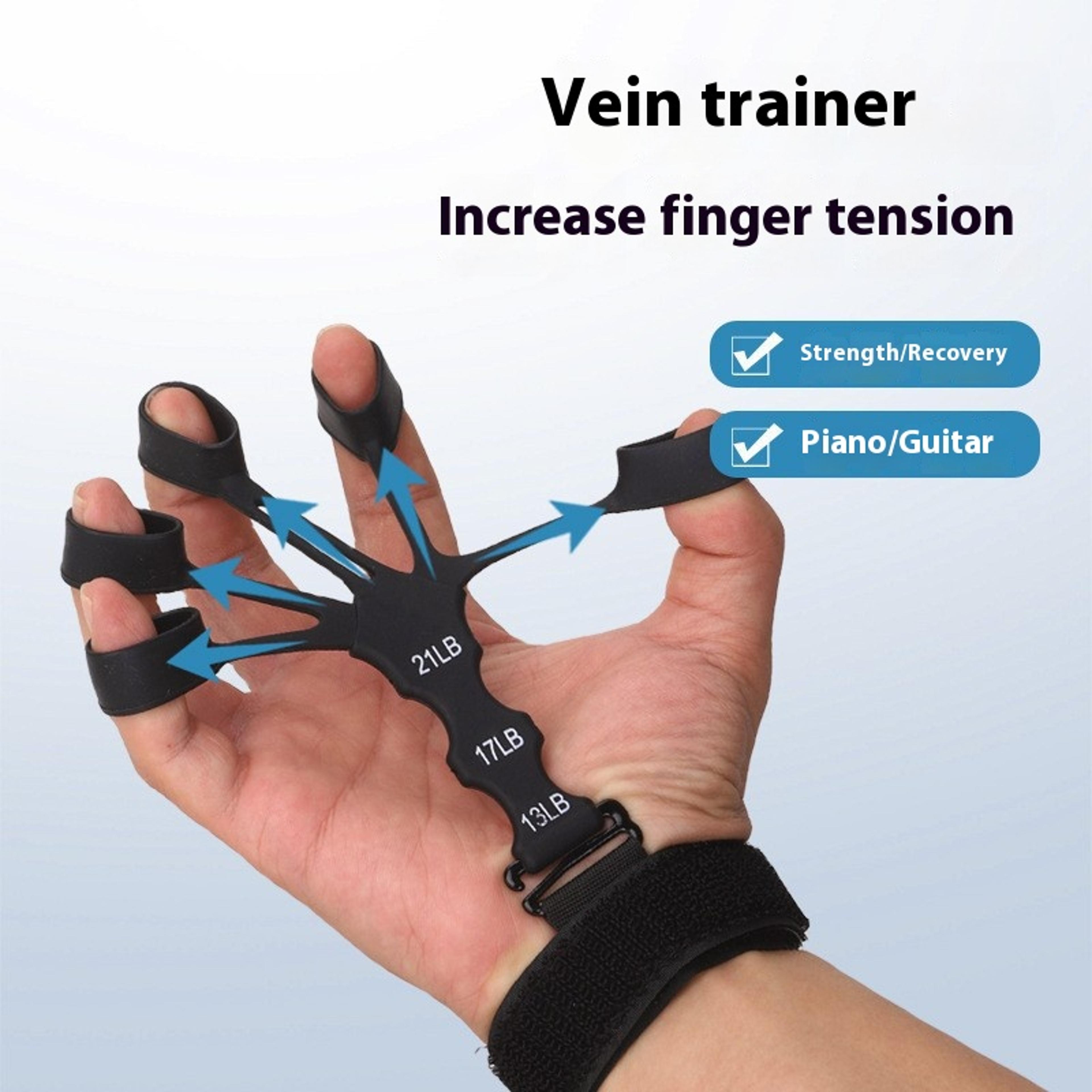 shooting corrector, silicone 5-finger finger trainer, auxiliary grip strength training wrist tension device