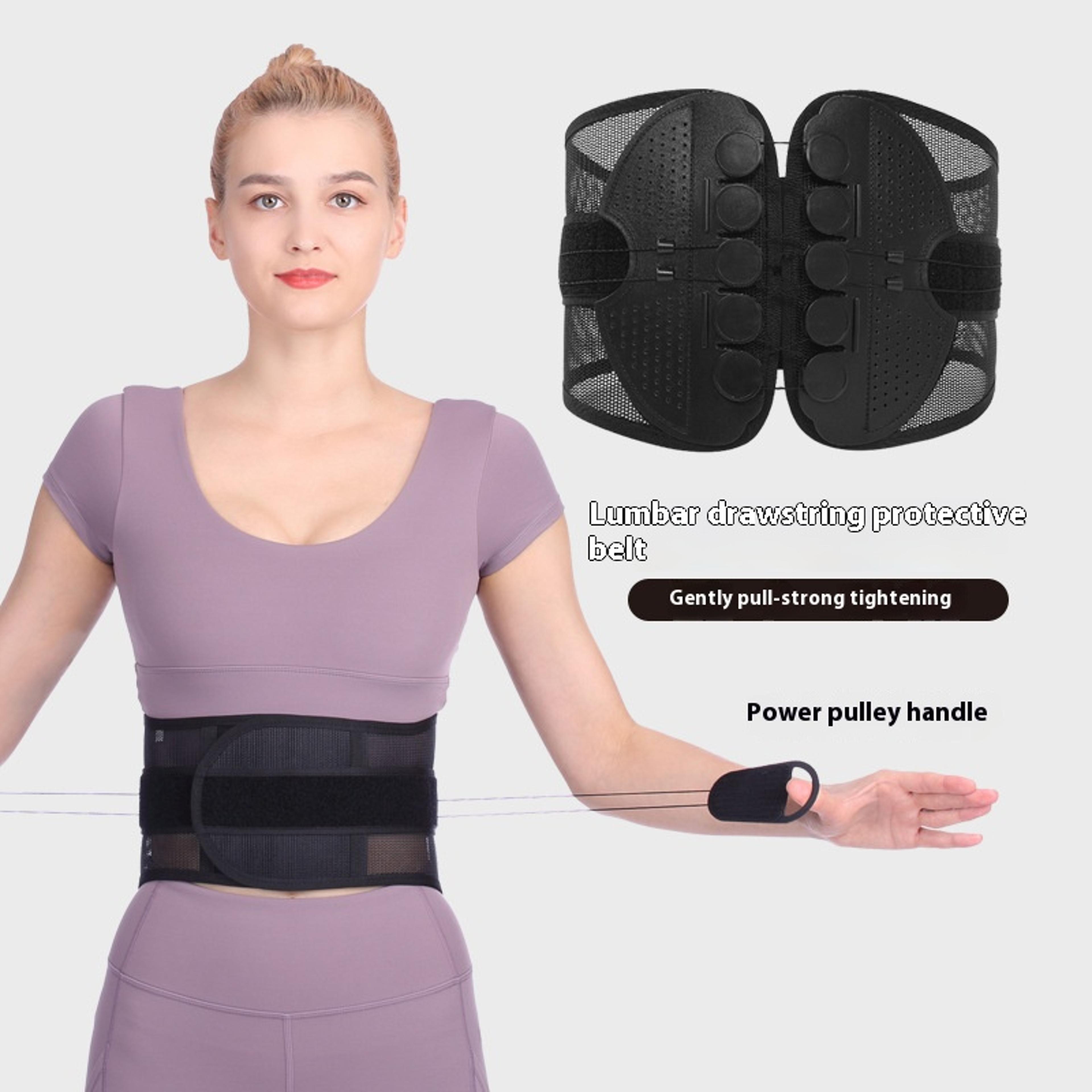 breathable support, pelvic fixed belt, double pulling pulley, shaped waist belt, waist belt fixed support