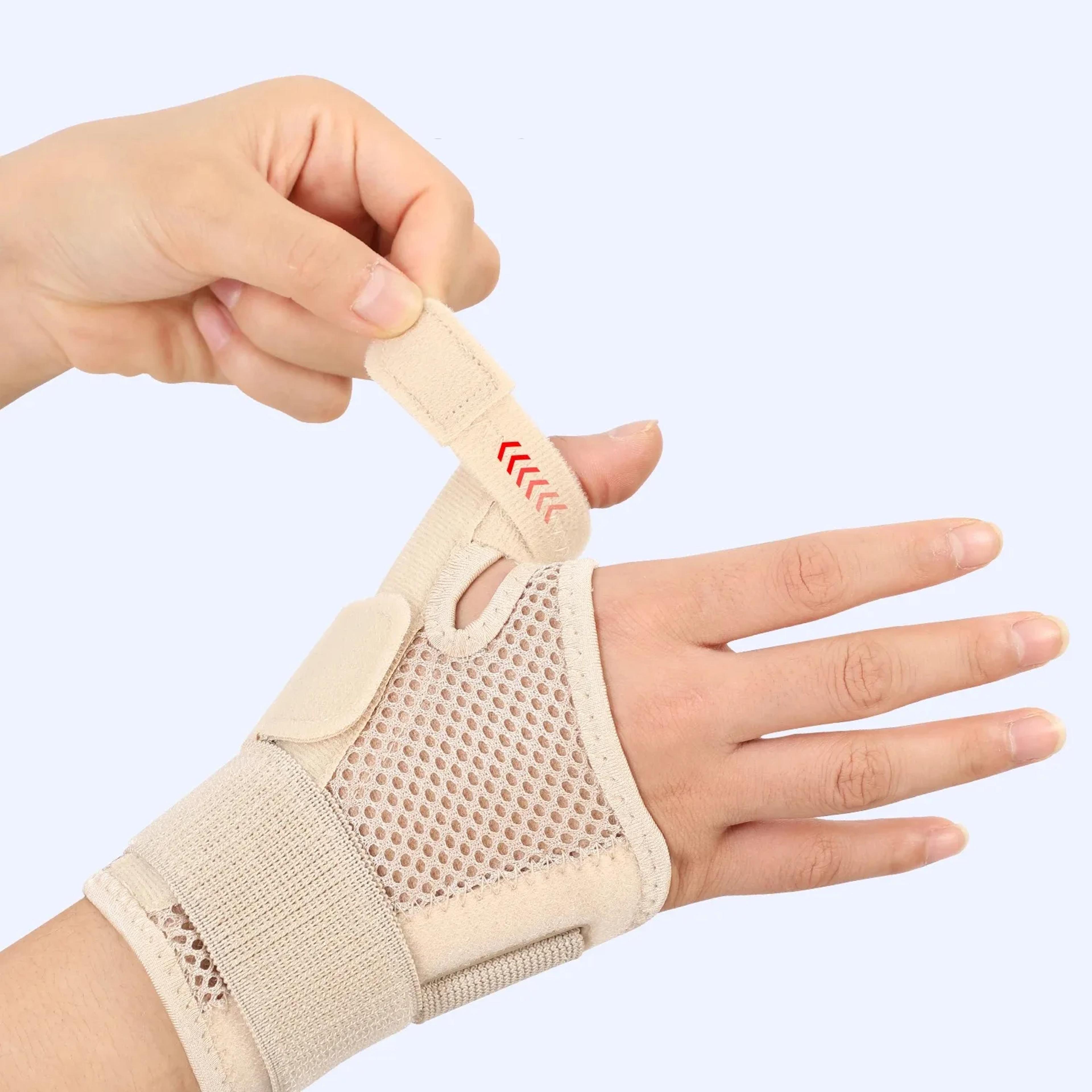 thumb protector guard wrist splint, flexible, breathable support for arthritis, tendonitis, fits both hands