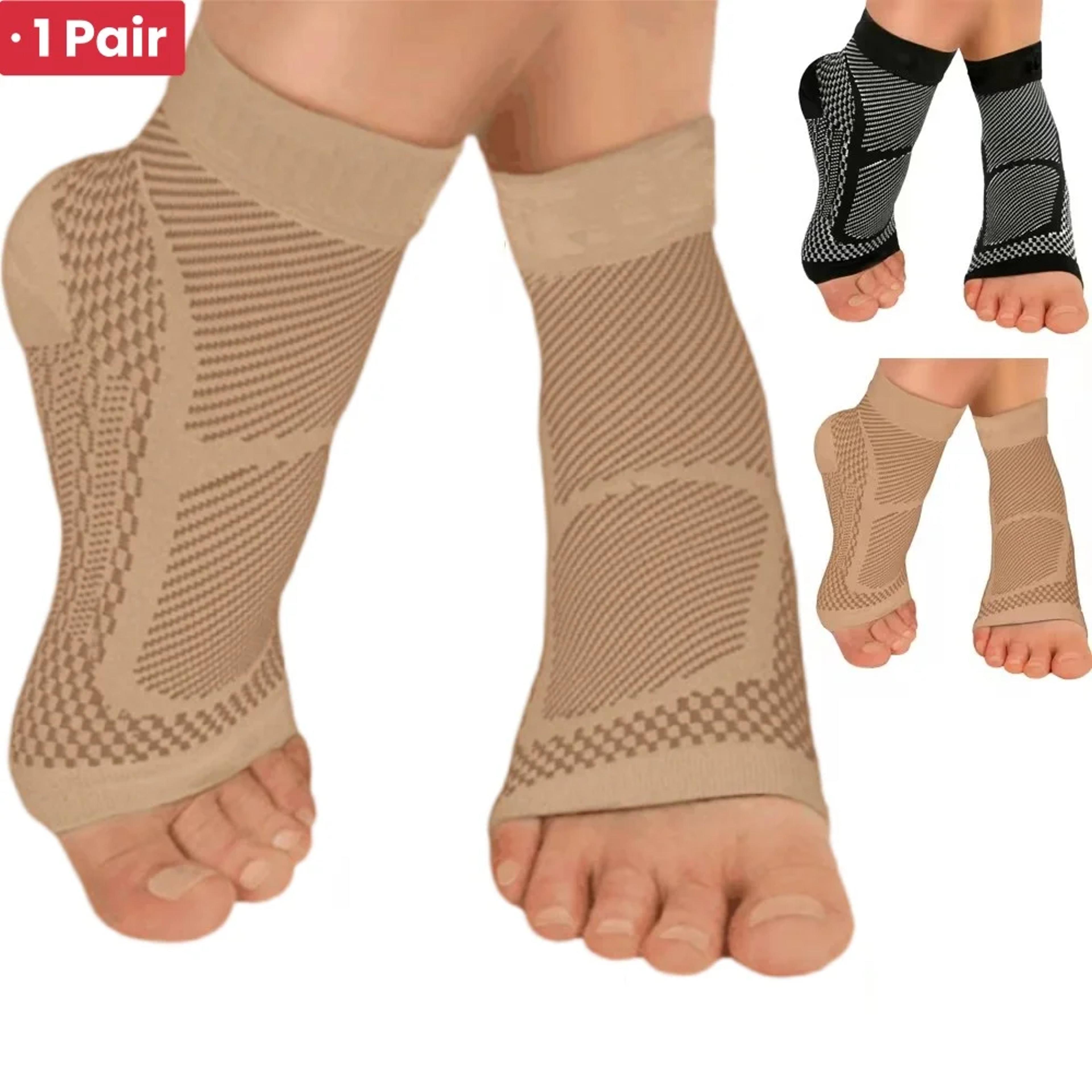 plantar fasciitis compression foot sleeve, 1pair achy heel & ankle support, swelling relief socks