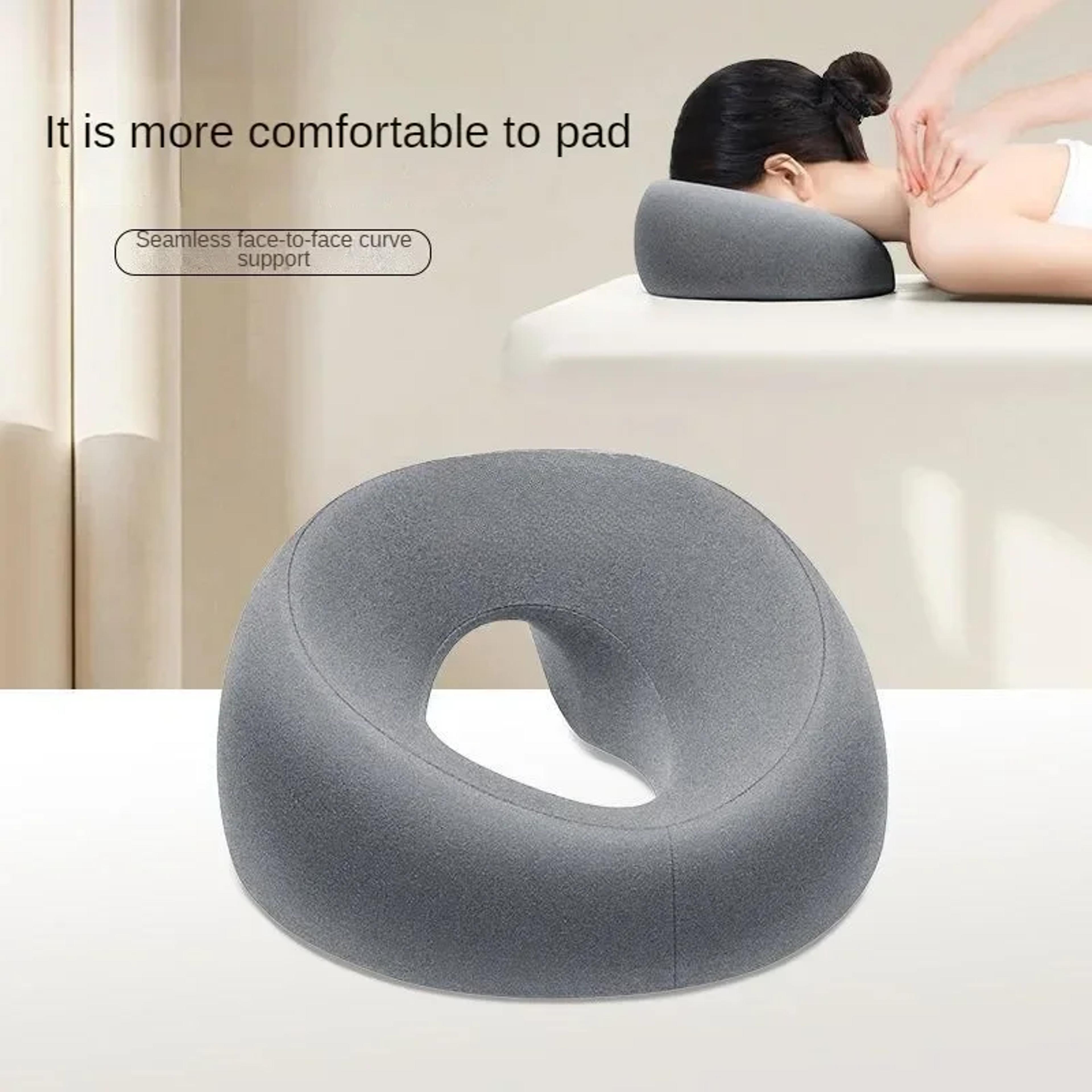 memory foam body massage face rest pillow, ergonomics lying down pillow, breathable head rest support pillow for beauty