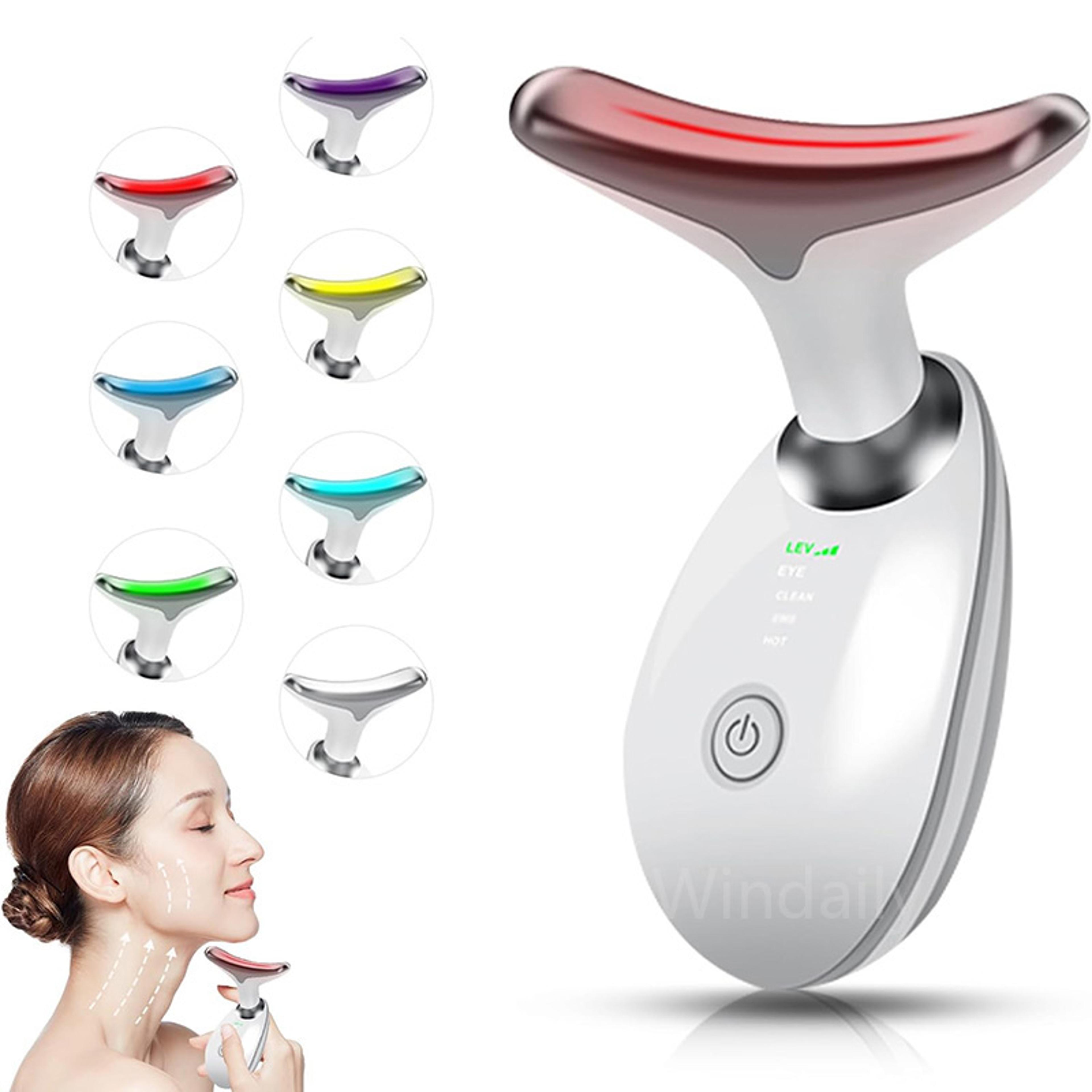 facial lift device 7 colors anti wrinkle massager, neck & face tightening, reduce double chin