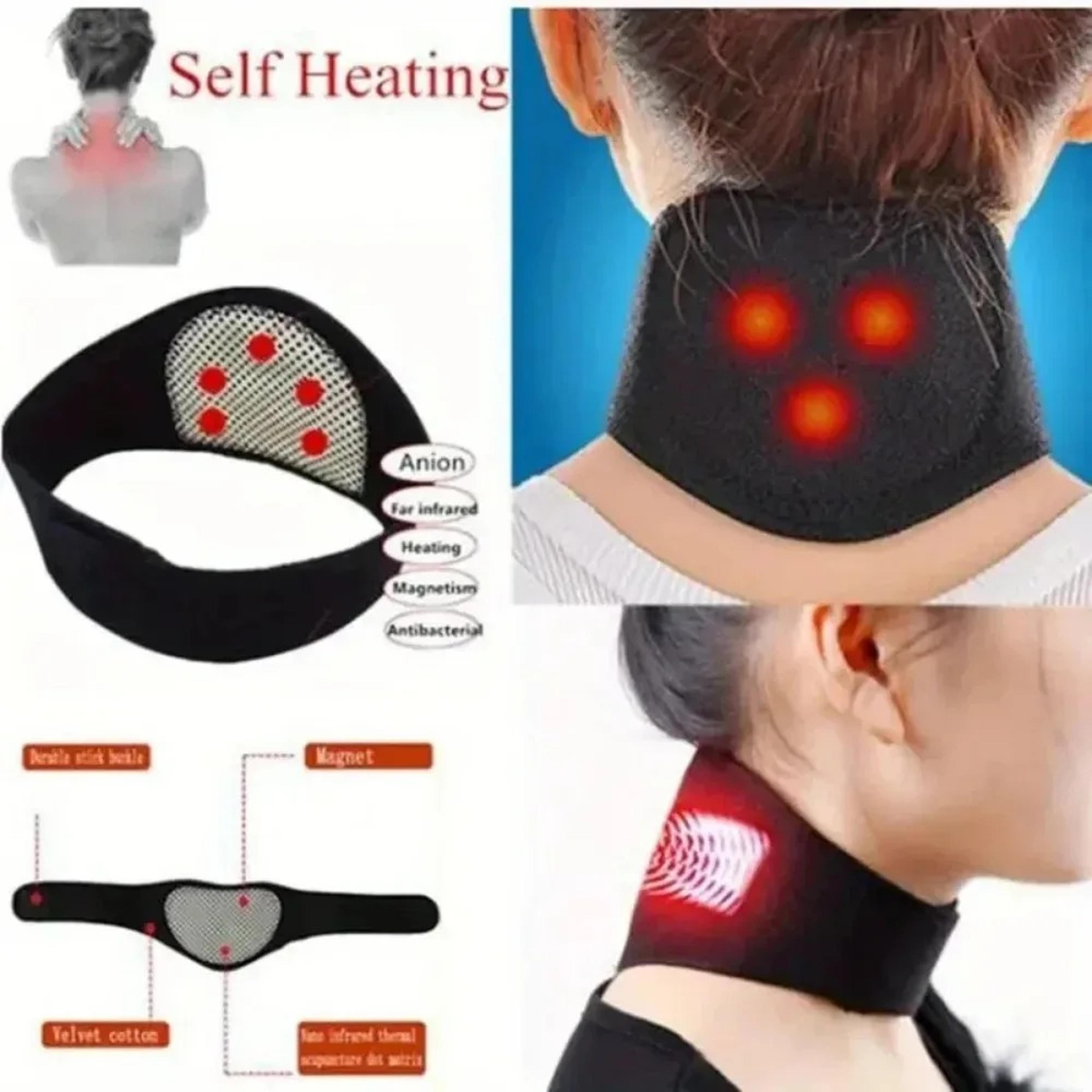 portable cervical pillow, heating neck medium soft, spontaneous heat therapy for tingling or pain