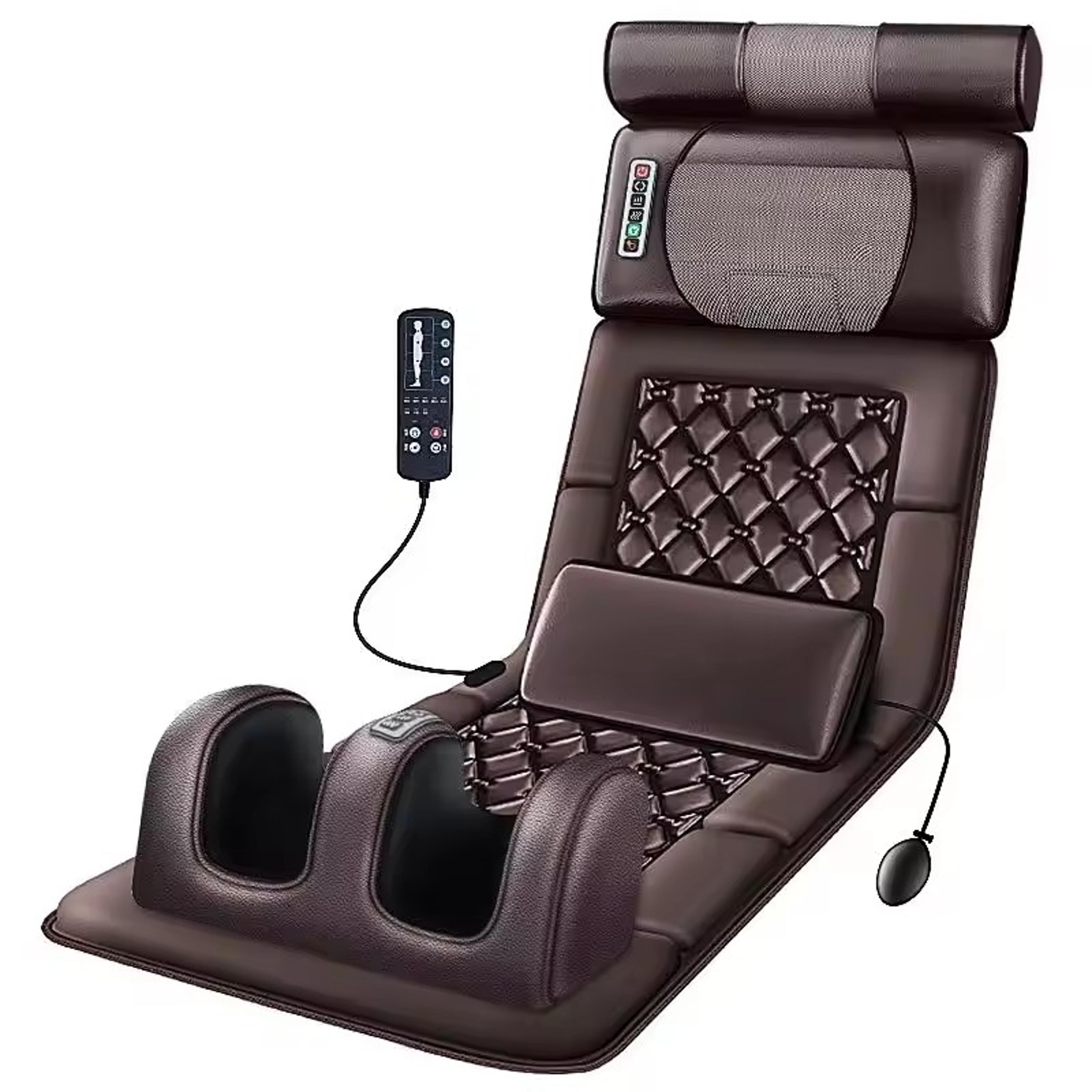 heating massager cushion for neck back foot, electric massage mattress, full body pain relief