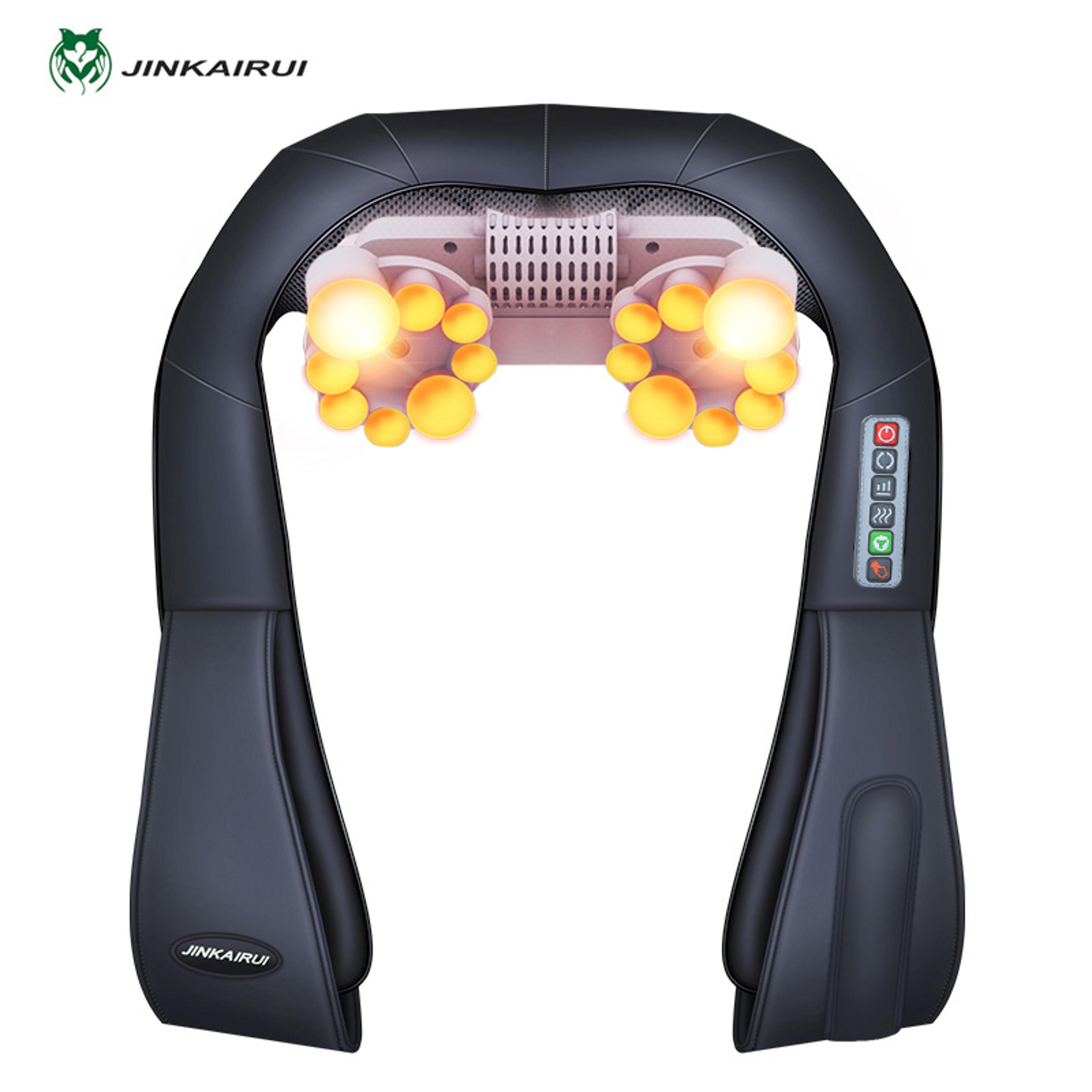 deep kneading massager for neck back, full body portable electric massager, heat therapy for shoulders legs foot