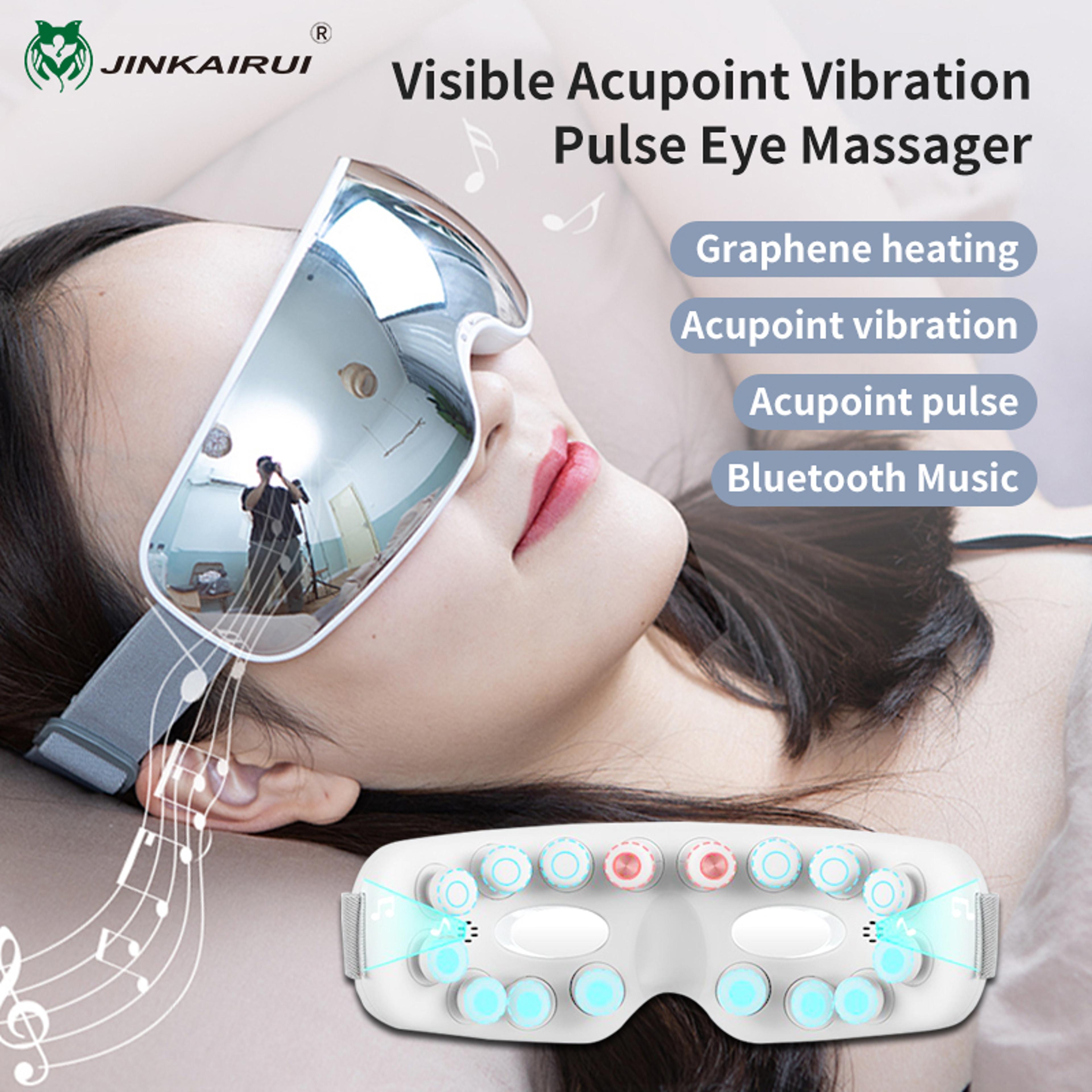 hot compress eye care, eye massager, bluetooth music, acupoint vibration pulse, relieve fatigue, eye beauty instrument